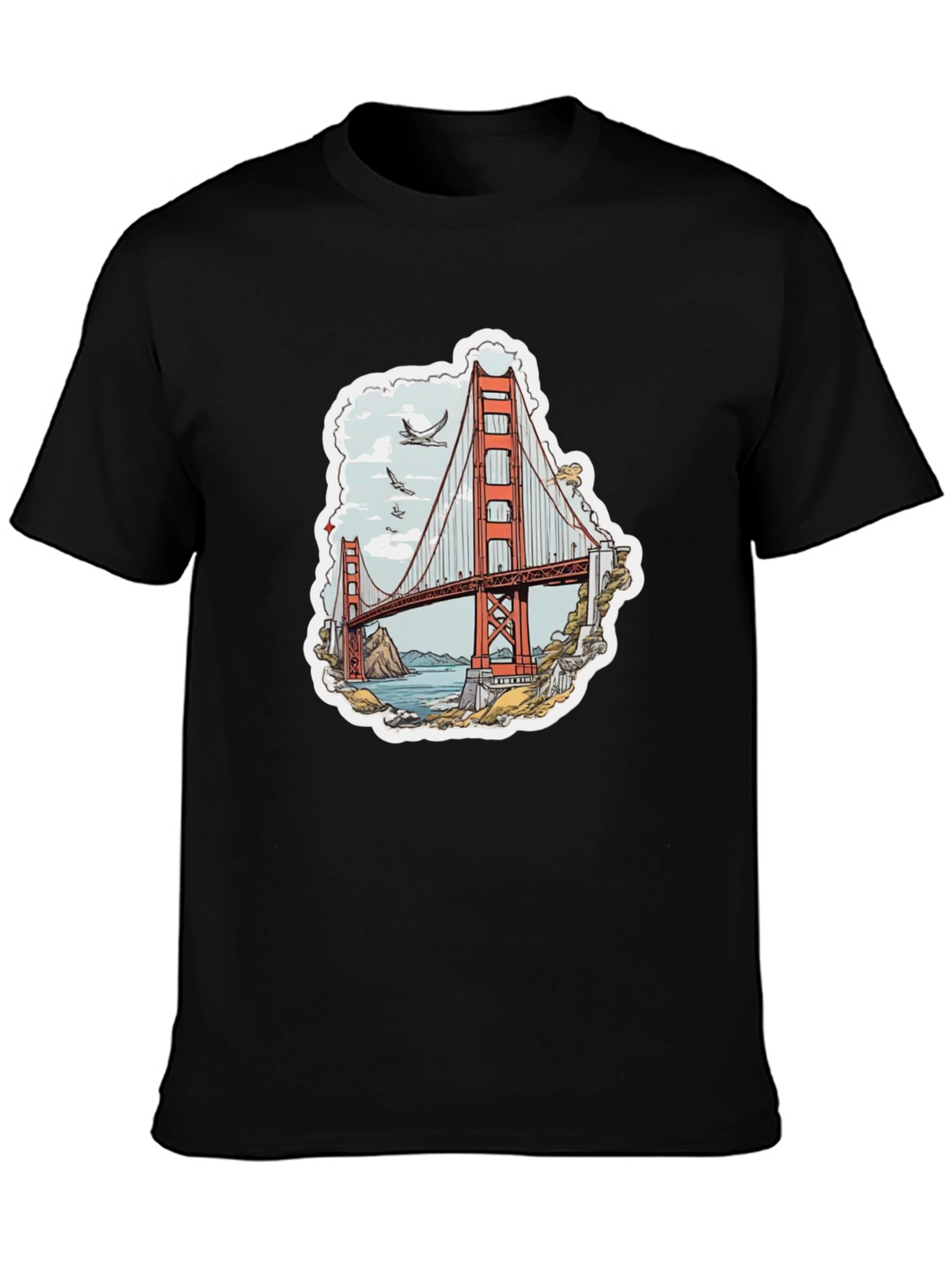 Golden Gate Bridge Graphic Tee - Black T-Shirt