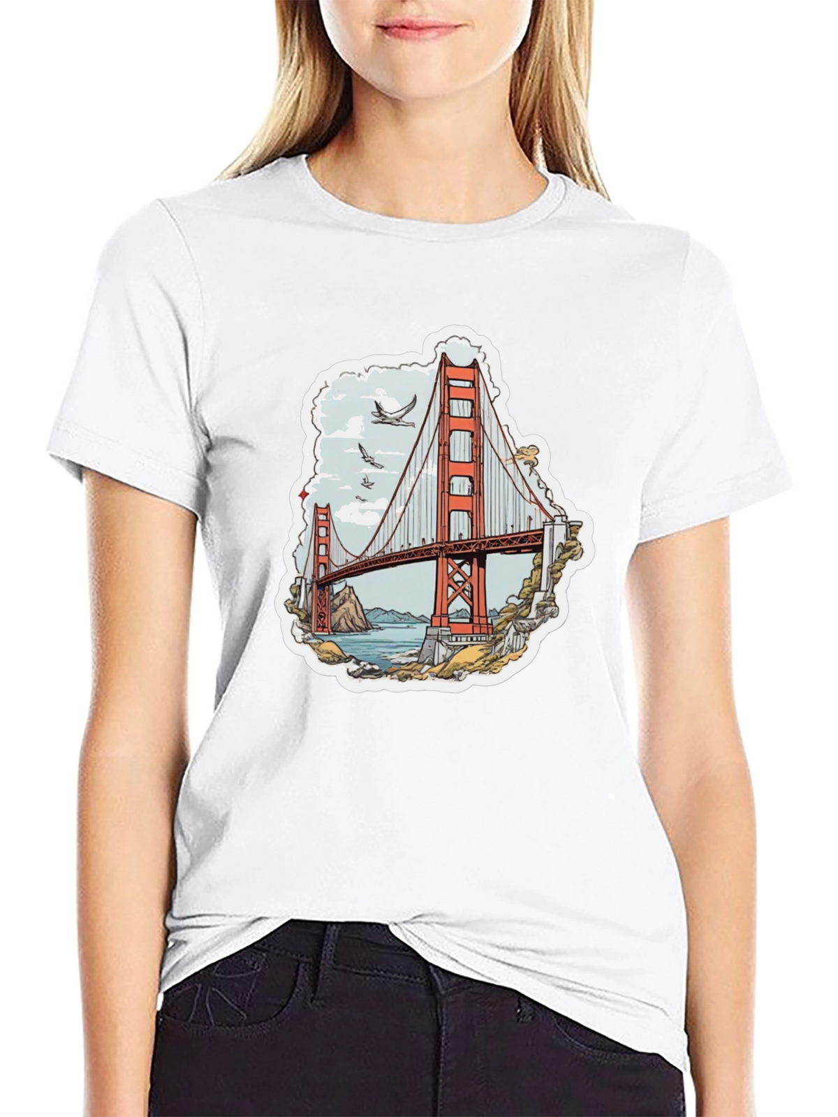 Golden Gate Bridge Graphic Tee - Black T-Shirt