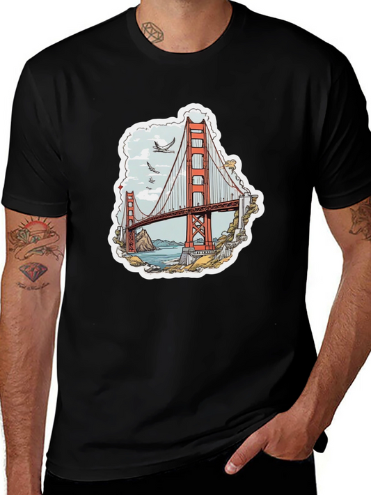 Golden Gate Bridge Graphic Tee - Black T-Shirt