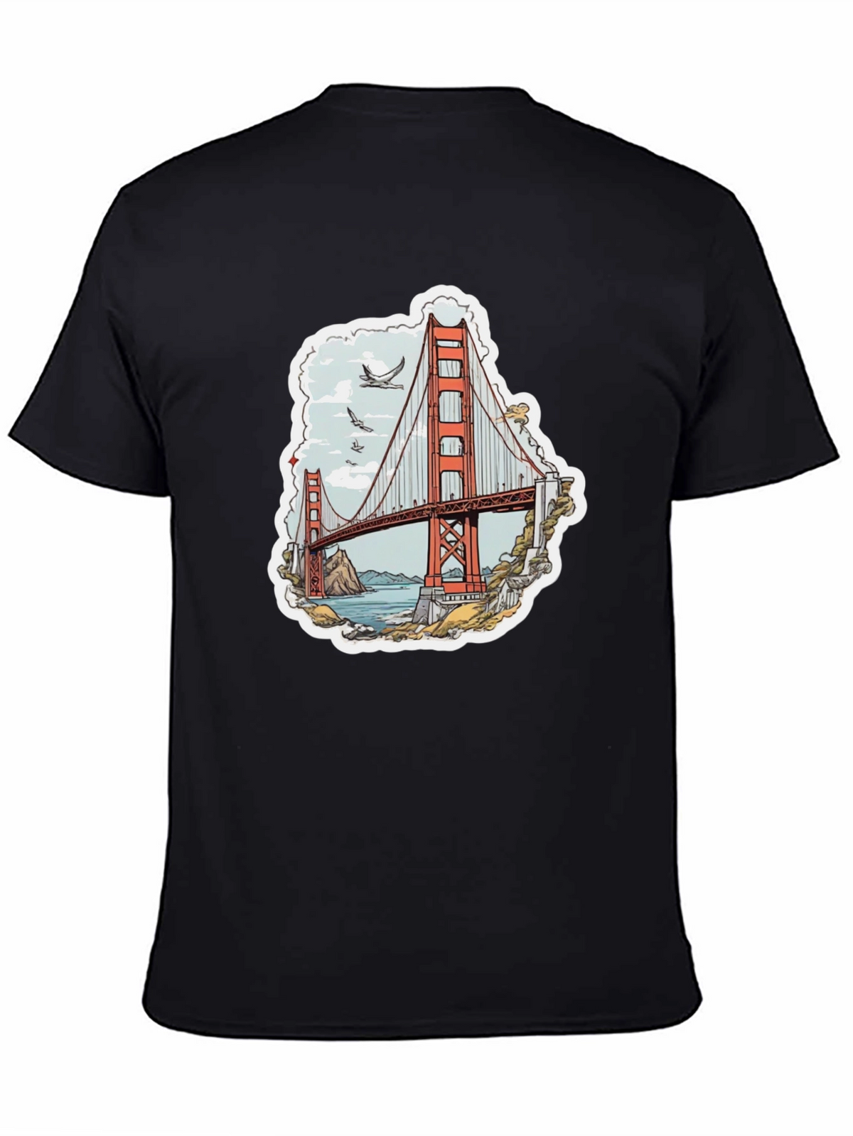 Golden Gate Bridge Graphic Tee - Black T-Shirt