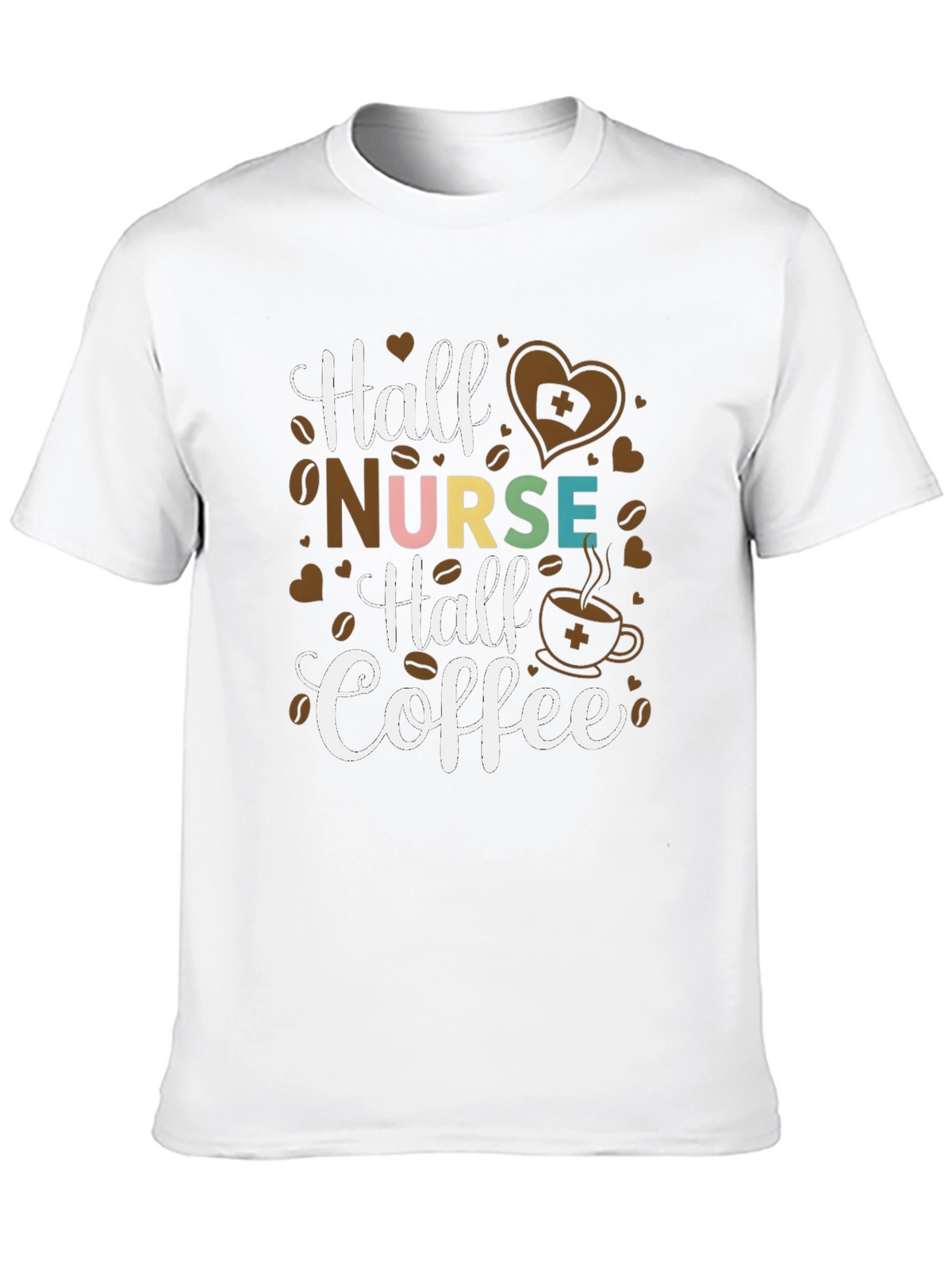 Half Nurse Half Coffee Graphic T-Shirt