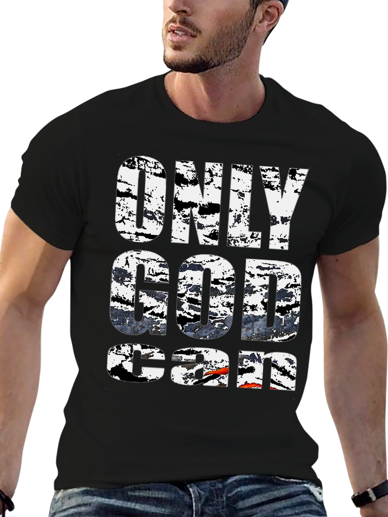 Only God Can T-Shirt Black Graphic Tee
