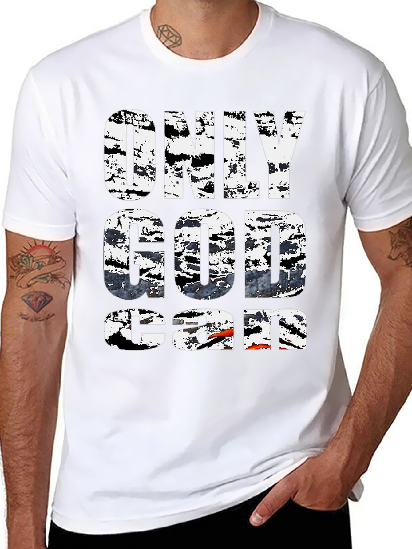 Only God Can T-Shirt Black Graphic Tee