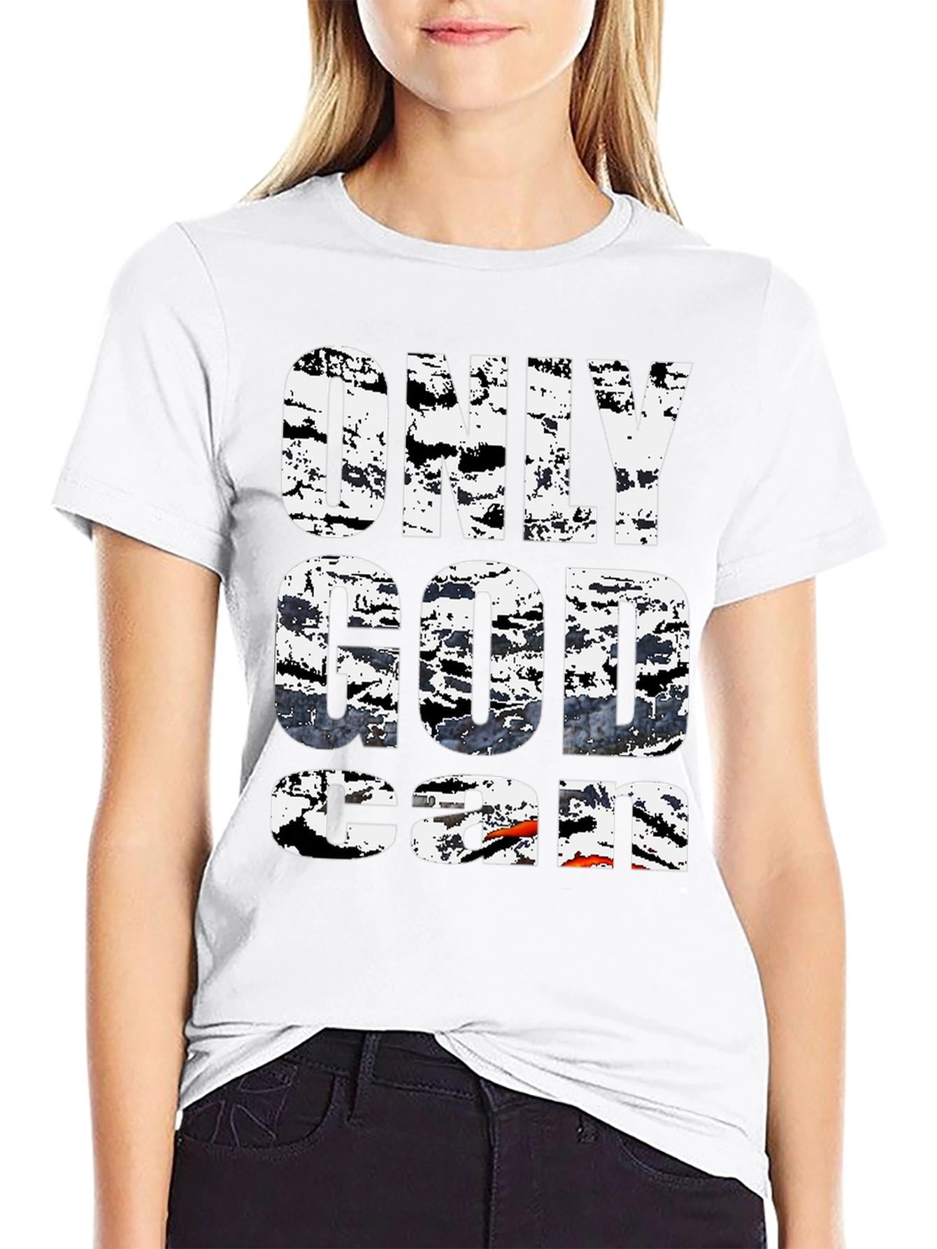 Only God Can T-Shirt Black Graphic Tee