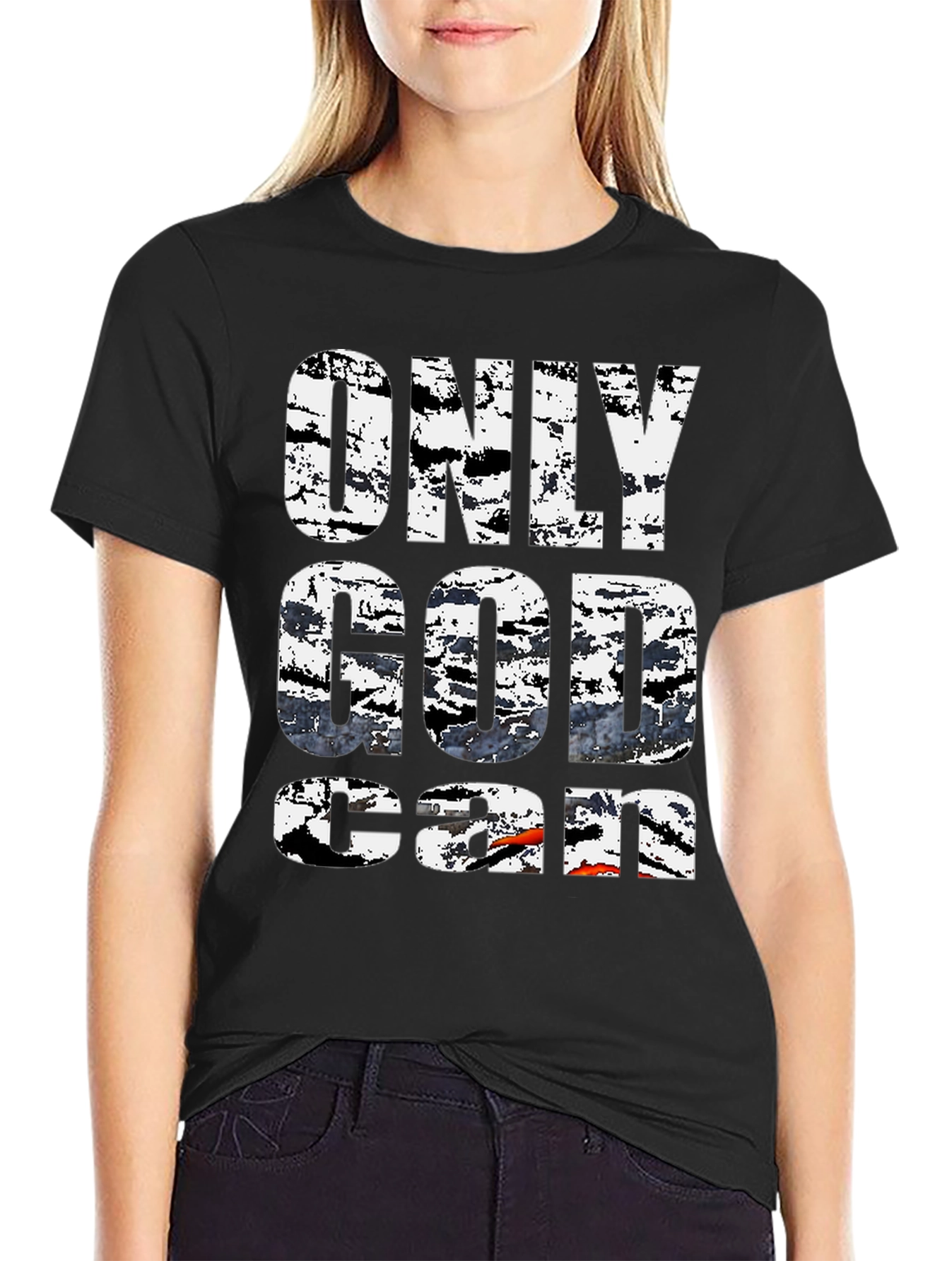 Only God Can T-Shirt Black Graphic Tee