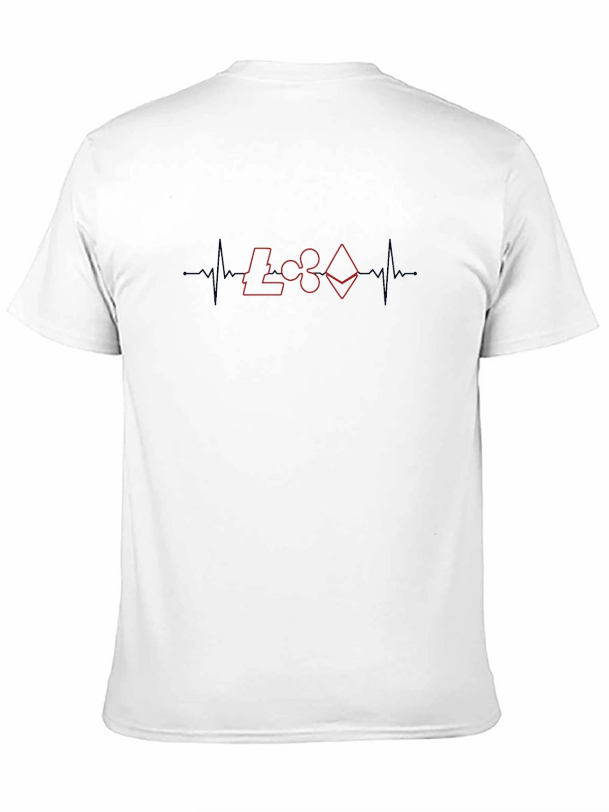 Crypto Heartbeat Graphic T-Shirt - Black