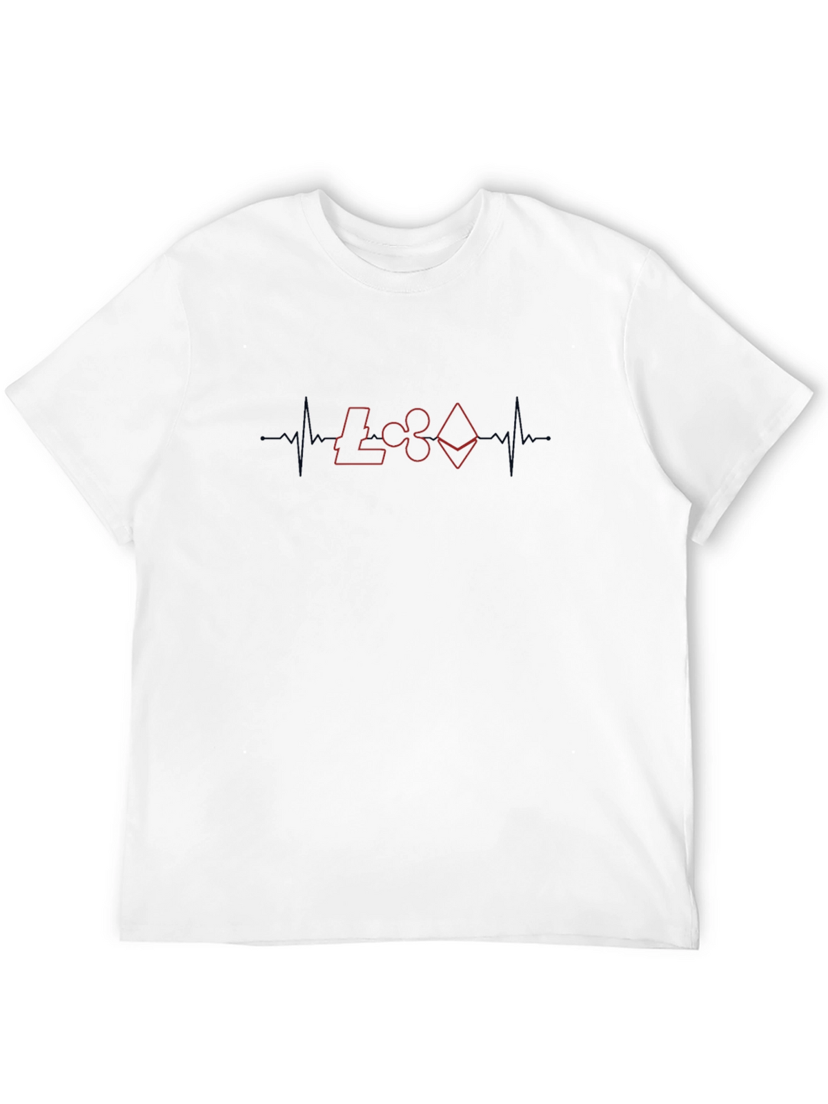 Crypto Heartbeat Graphic T-Shirt - Black