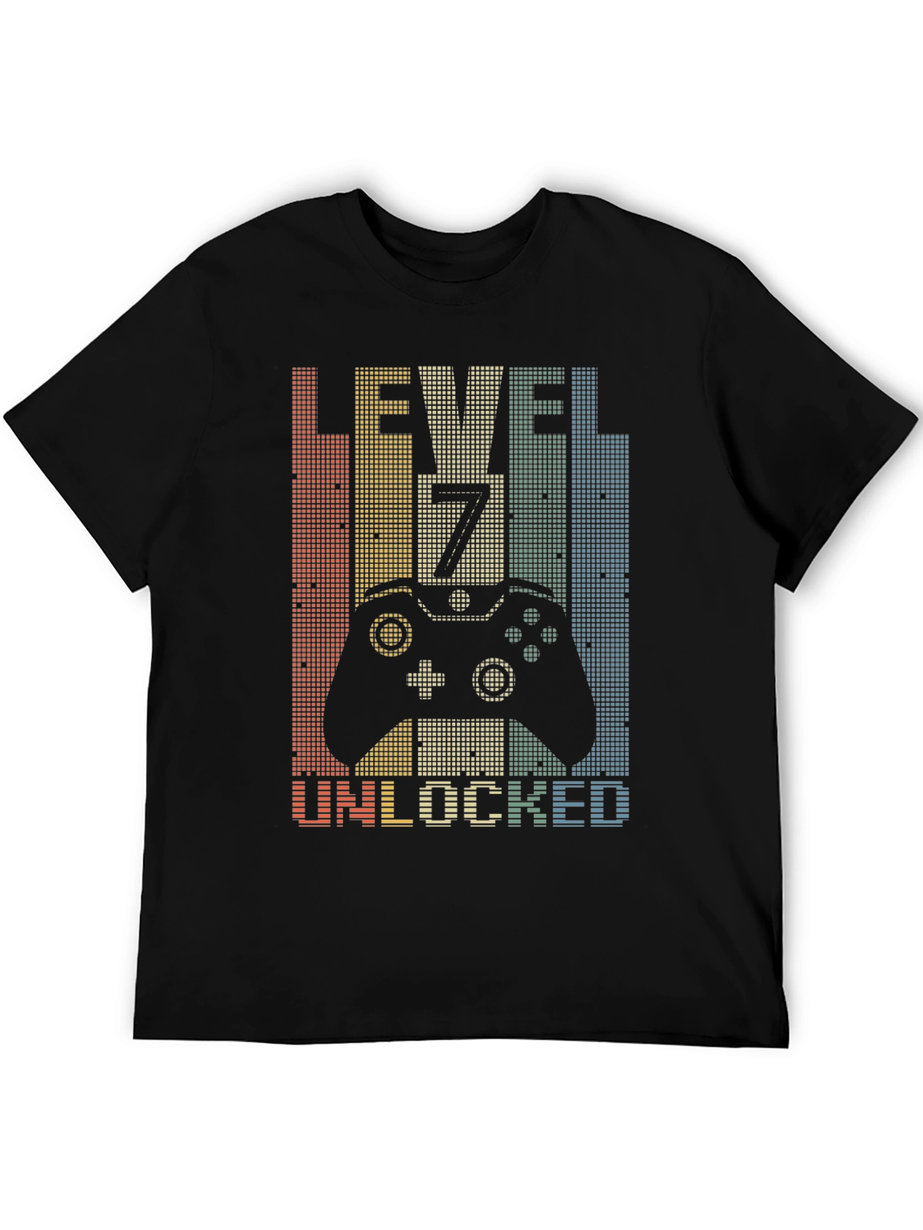 Level 7 Unlocked Gamer T-Shirt - Retro Style