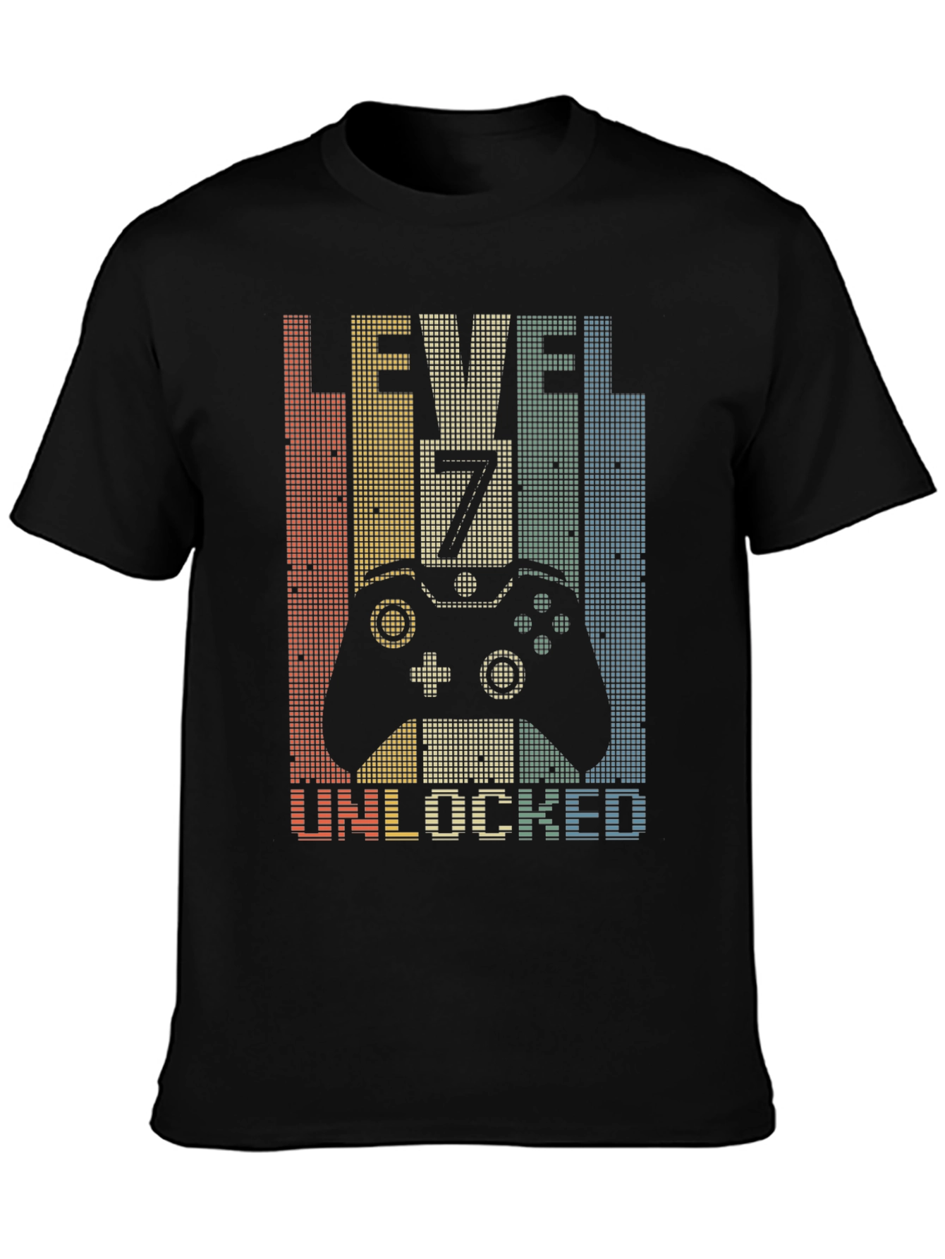 Level 7 Unlocked Gamer T-Shirt - Retro Style