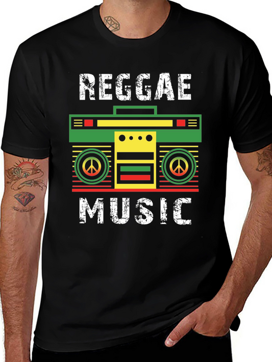 Reggae Music Boombox Graphic T-Shirt