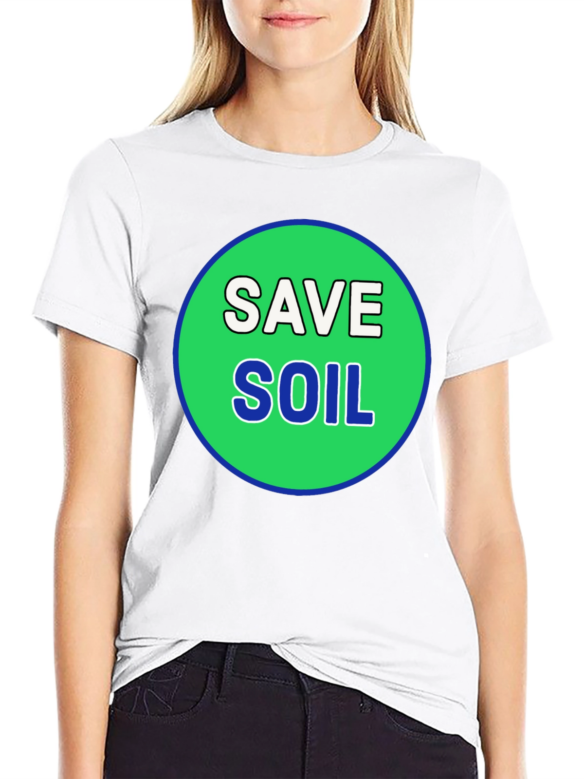 Save Soil Black T-Shirt - Environmental Awareness
