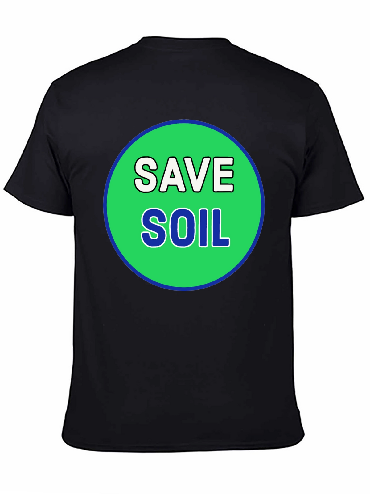 Save Soil Black T-Shirt - Environmental Awareness
