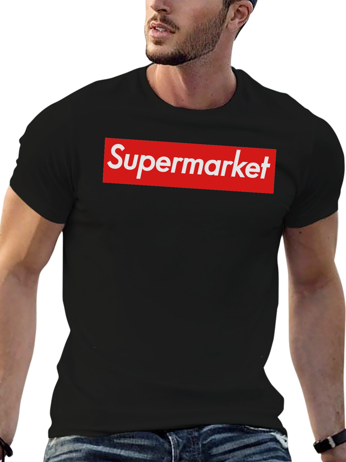 Supermarket Funny Parody Graphic T-Shirt