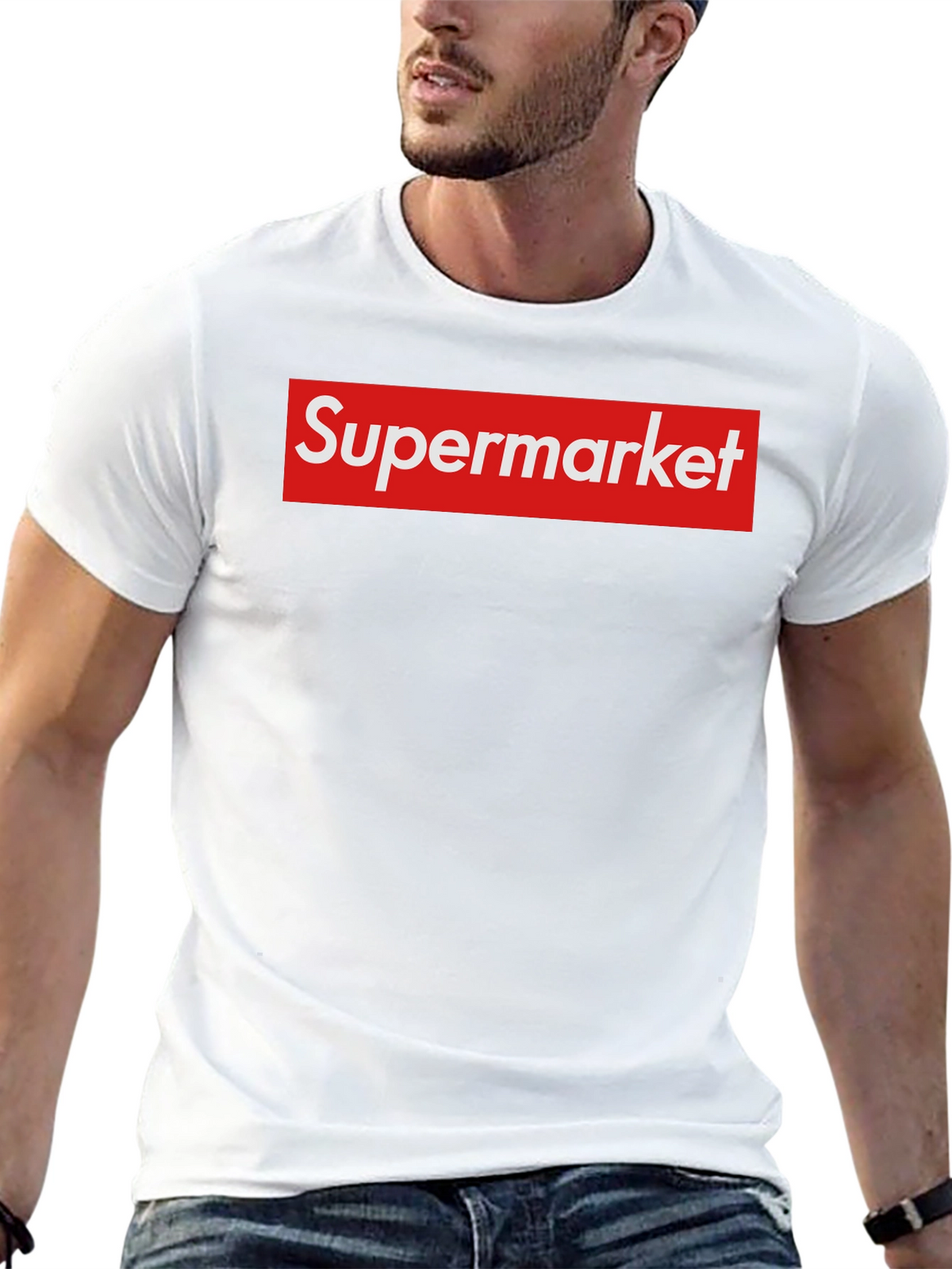 Supermarket Funny Parody Graphic T-Shirt