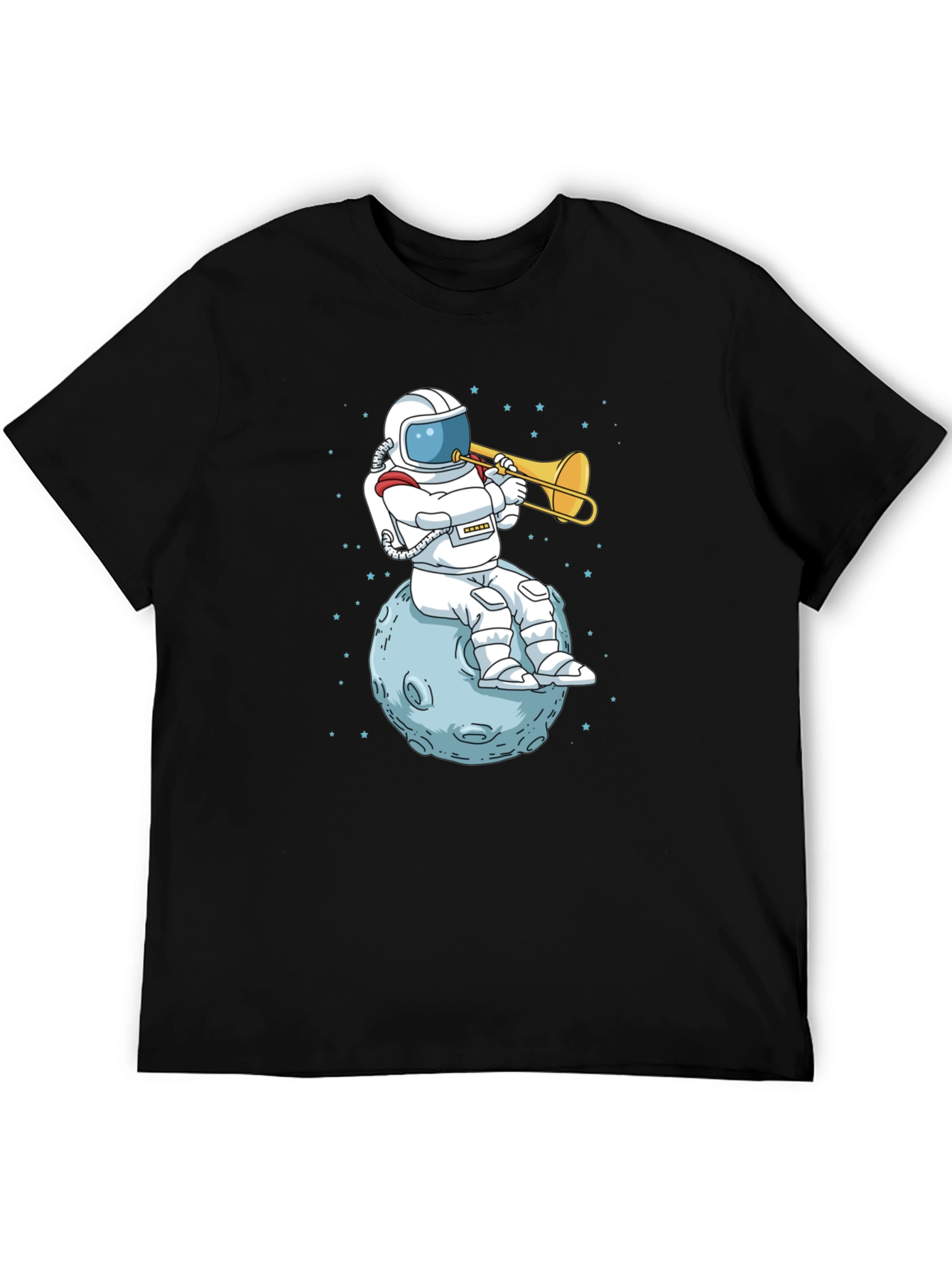Astronaut Trombone Player Graphic T-Shirt