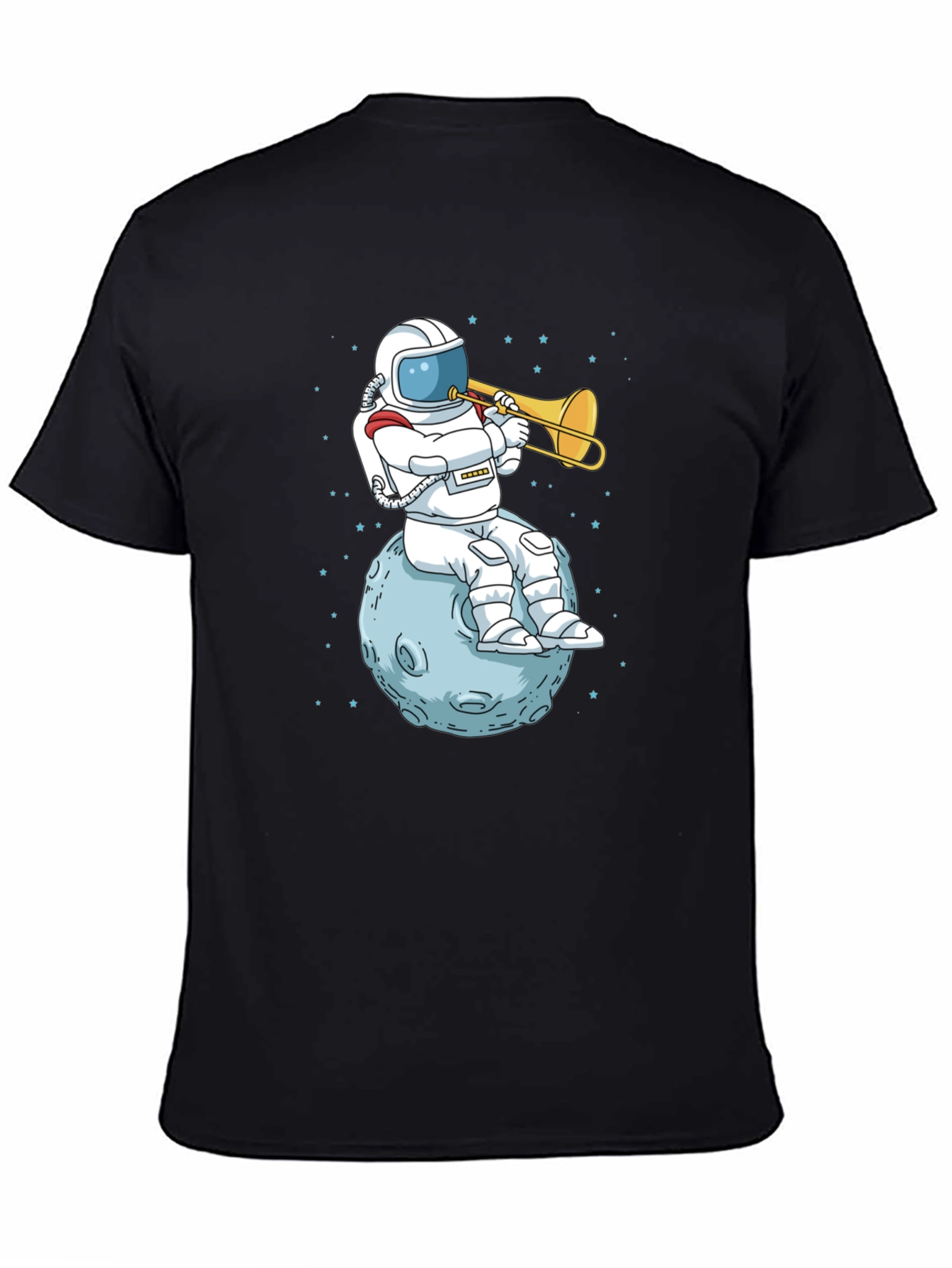 Astronaut Trombone Player Graphic T-Shirt