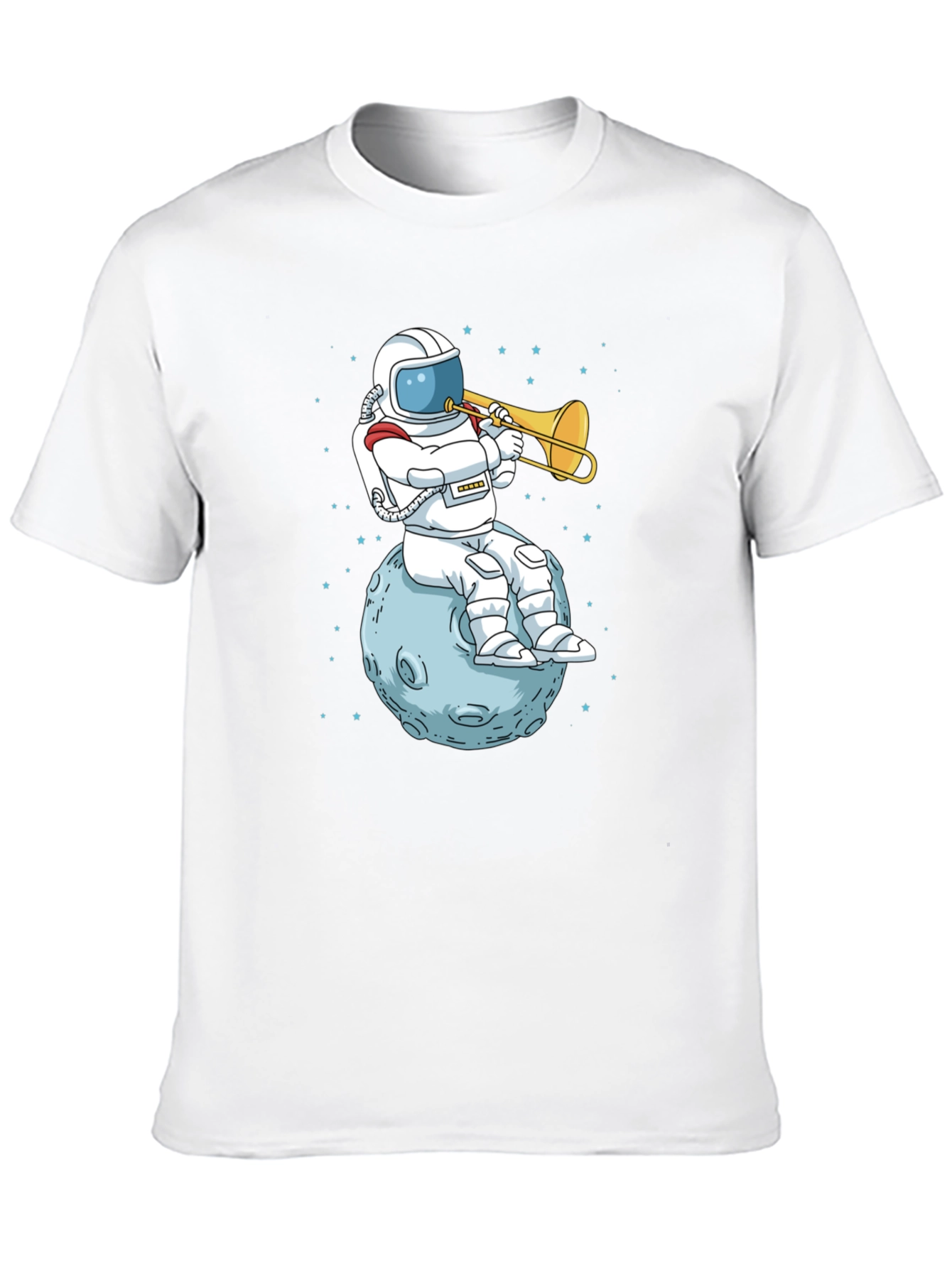 Astronaut Trombone Player Graphic T-Shirt