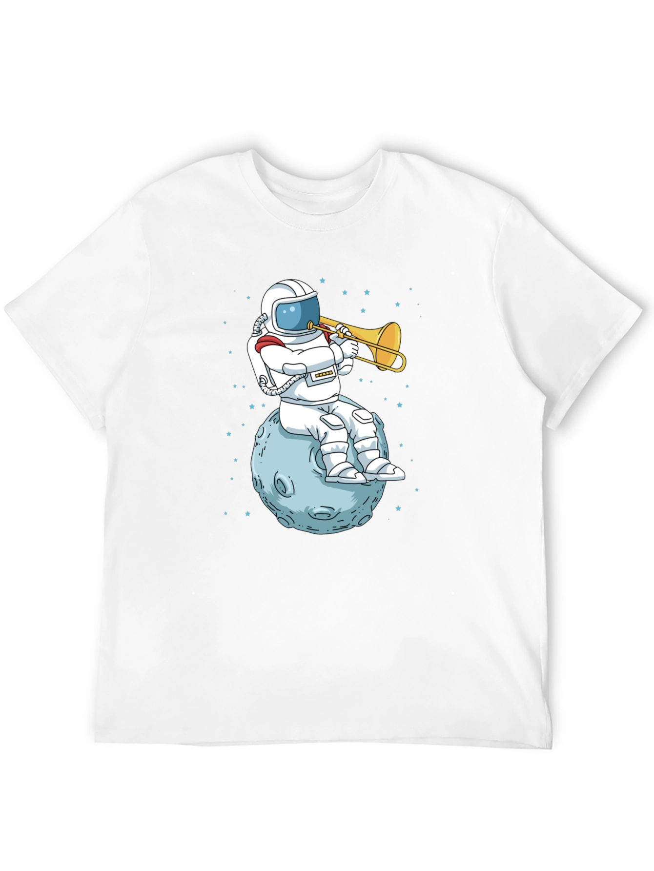 Astronaut Trombone Player Graphic T-Shirt