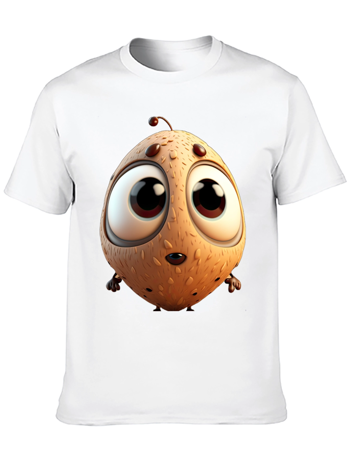 Cartoon Creature Graphic Tee - Black