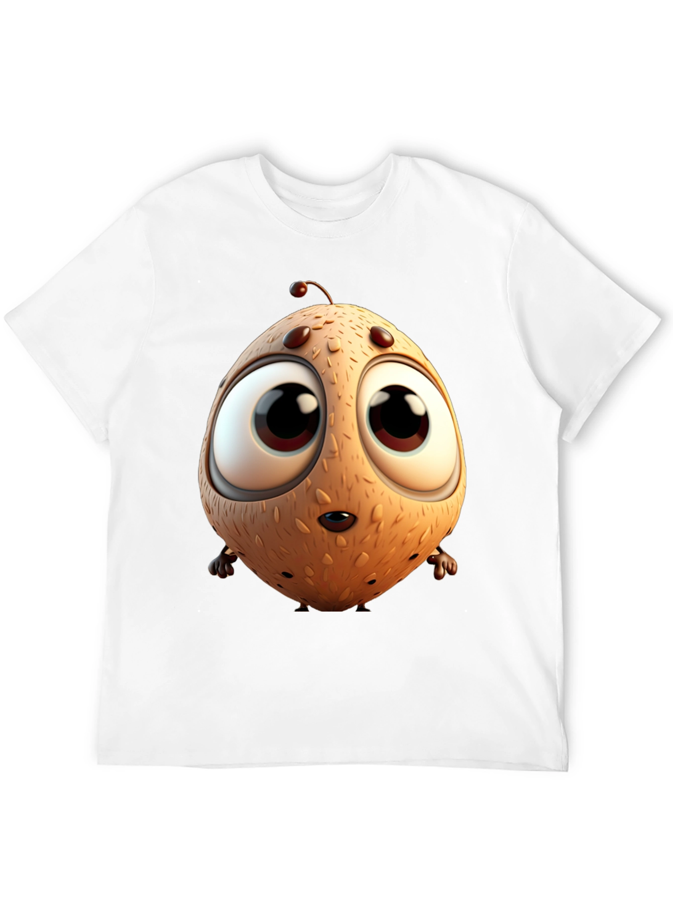 Cartoon Creature Graphic Tee - Black