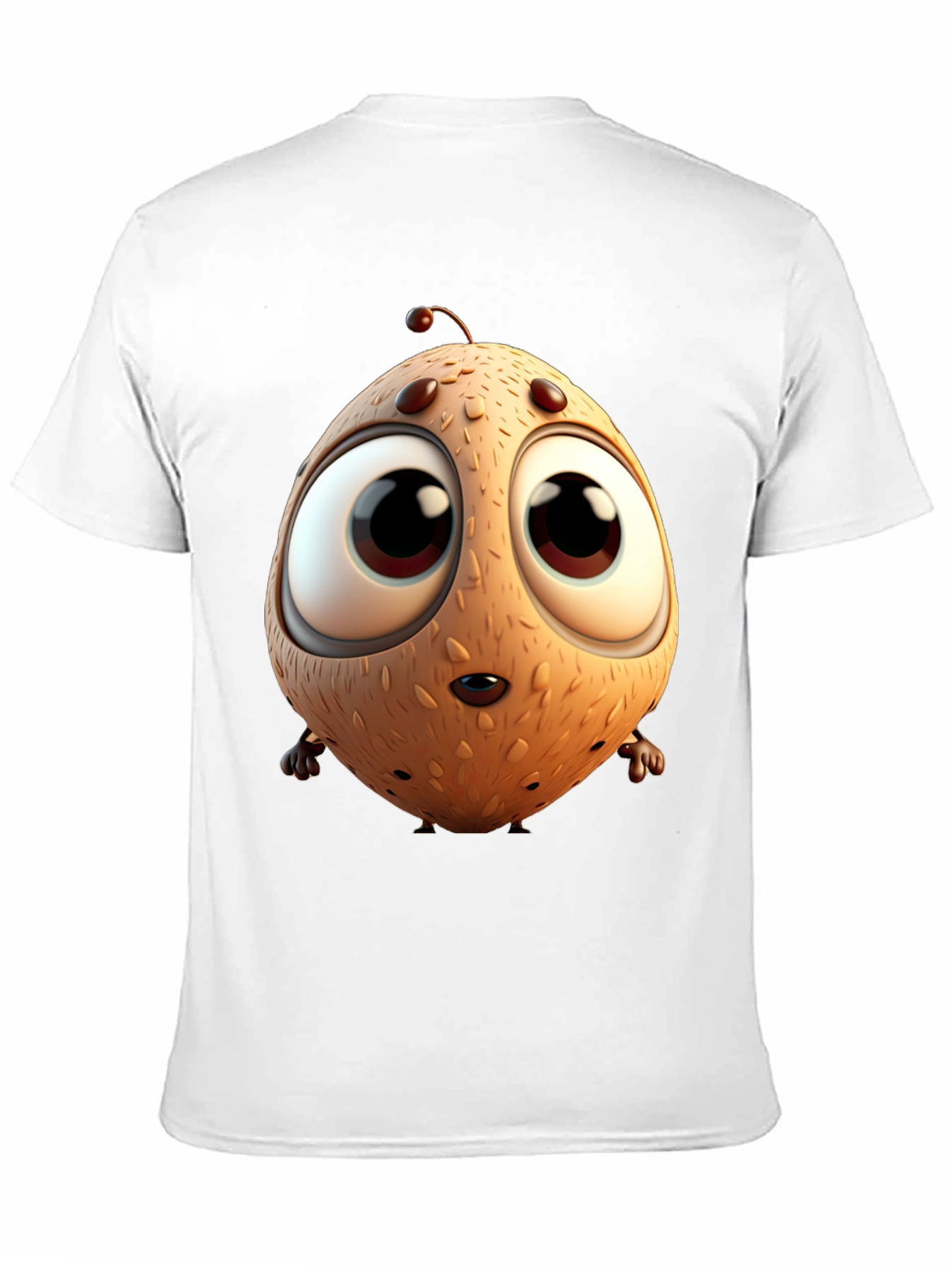 Cartoon Creature Graphic Tee - Black