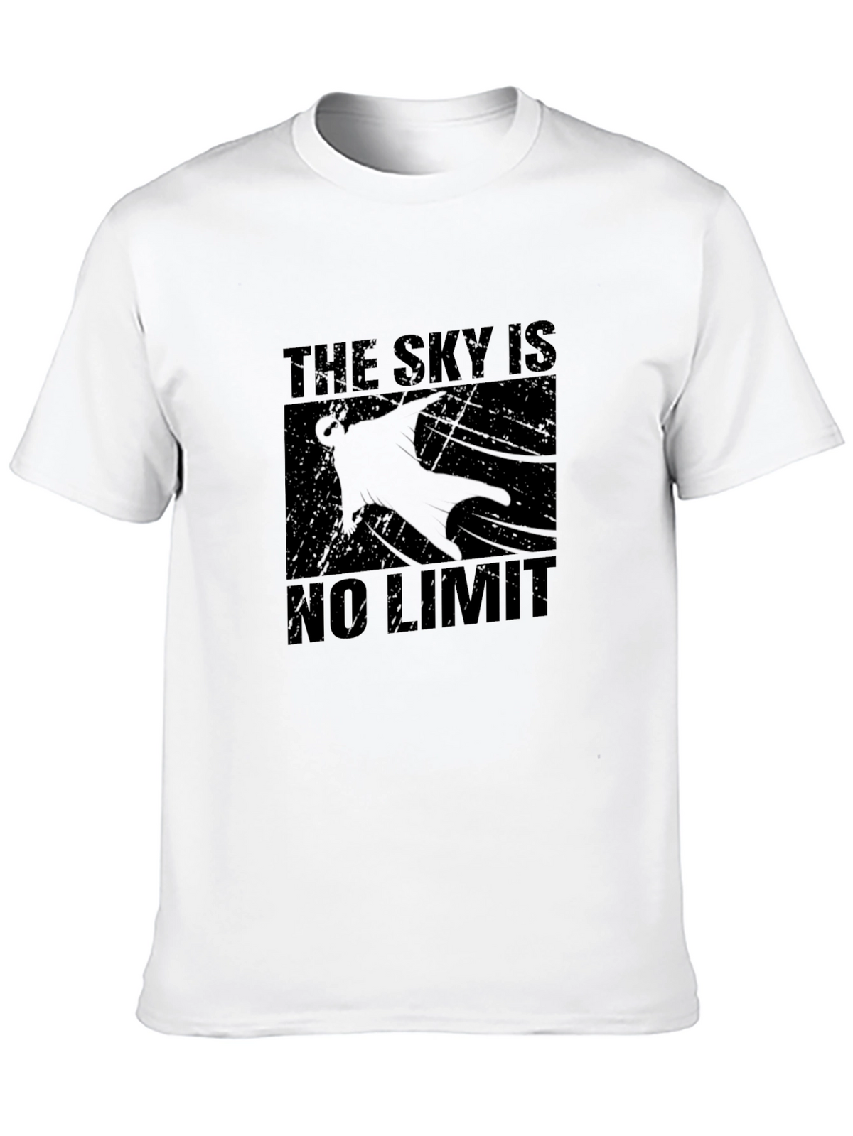 The Sky is No Limit Black Graphic T-Shirt