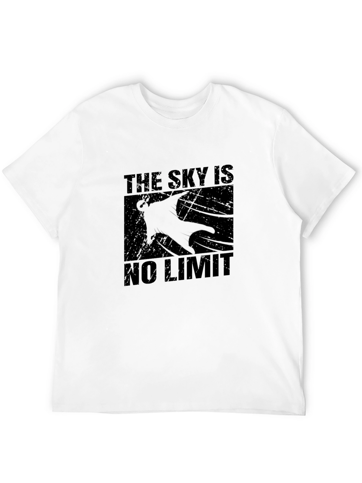 The Sky is No Limit Black Graphic T-Shirt