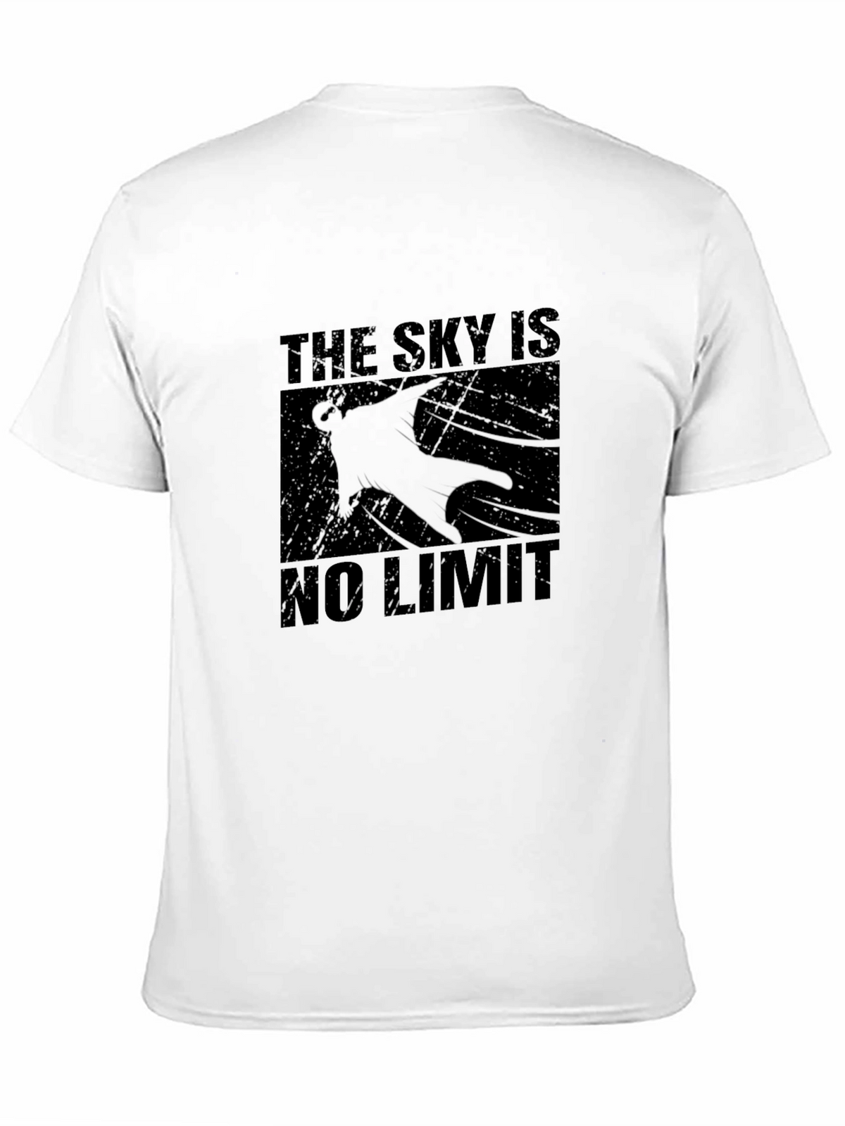 The Sky is No Limit Black Graphic T-Shirt