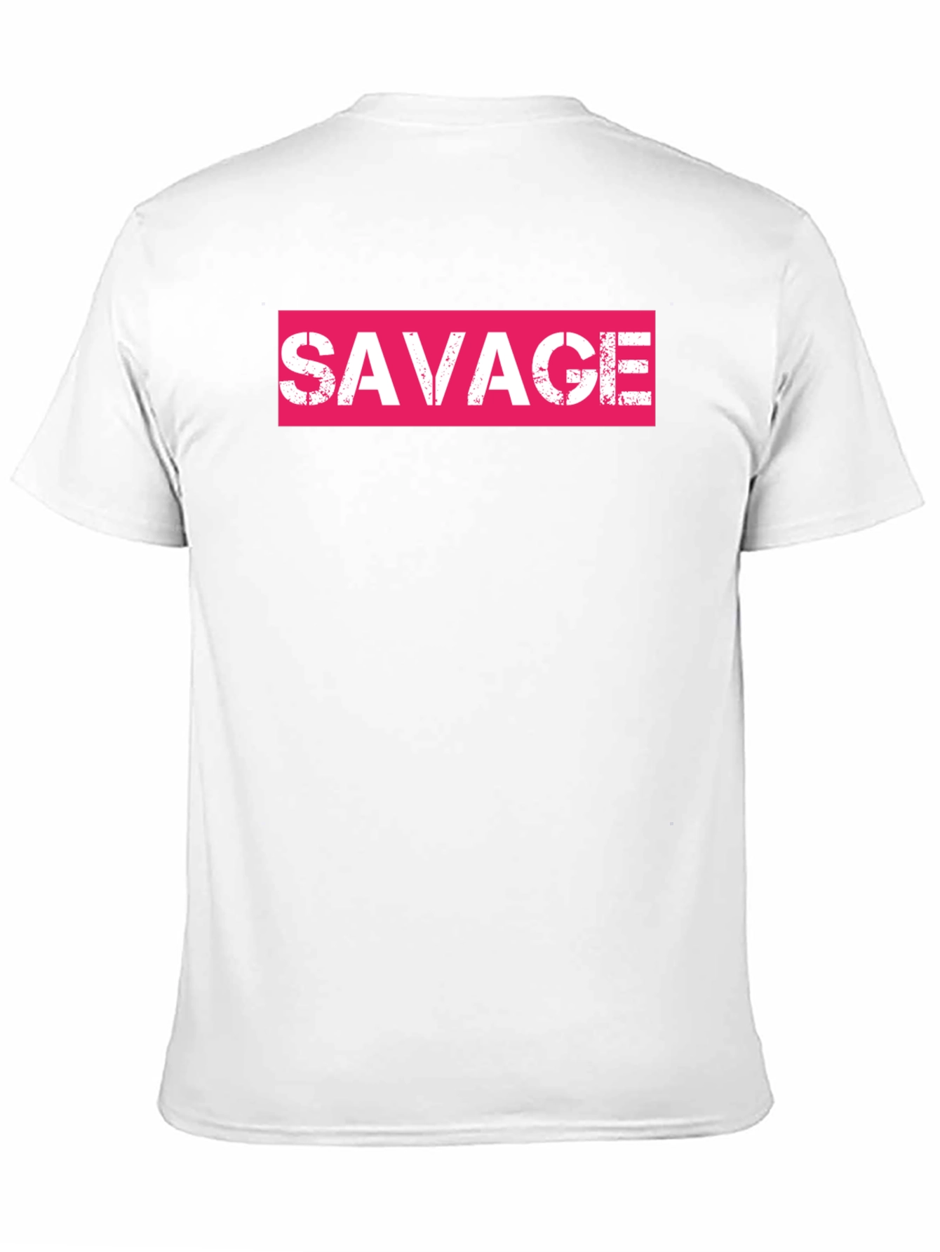 Savage Pink Box Logo Black T-Shirt