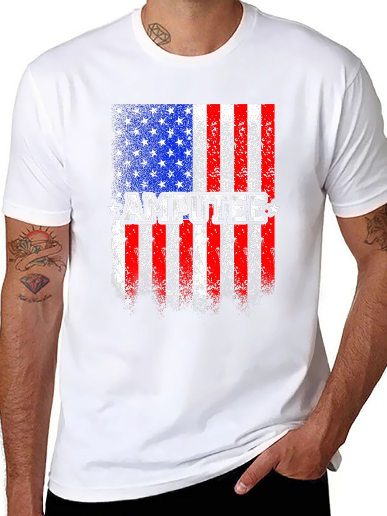 Amputee American Flag T-Shirt - Patriotic Pride Tee