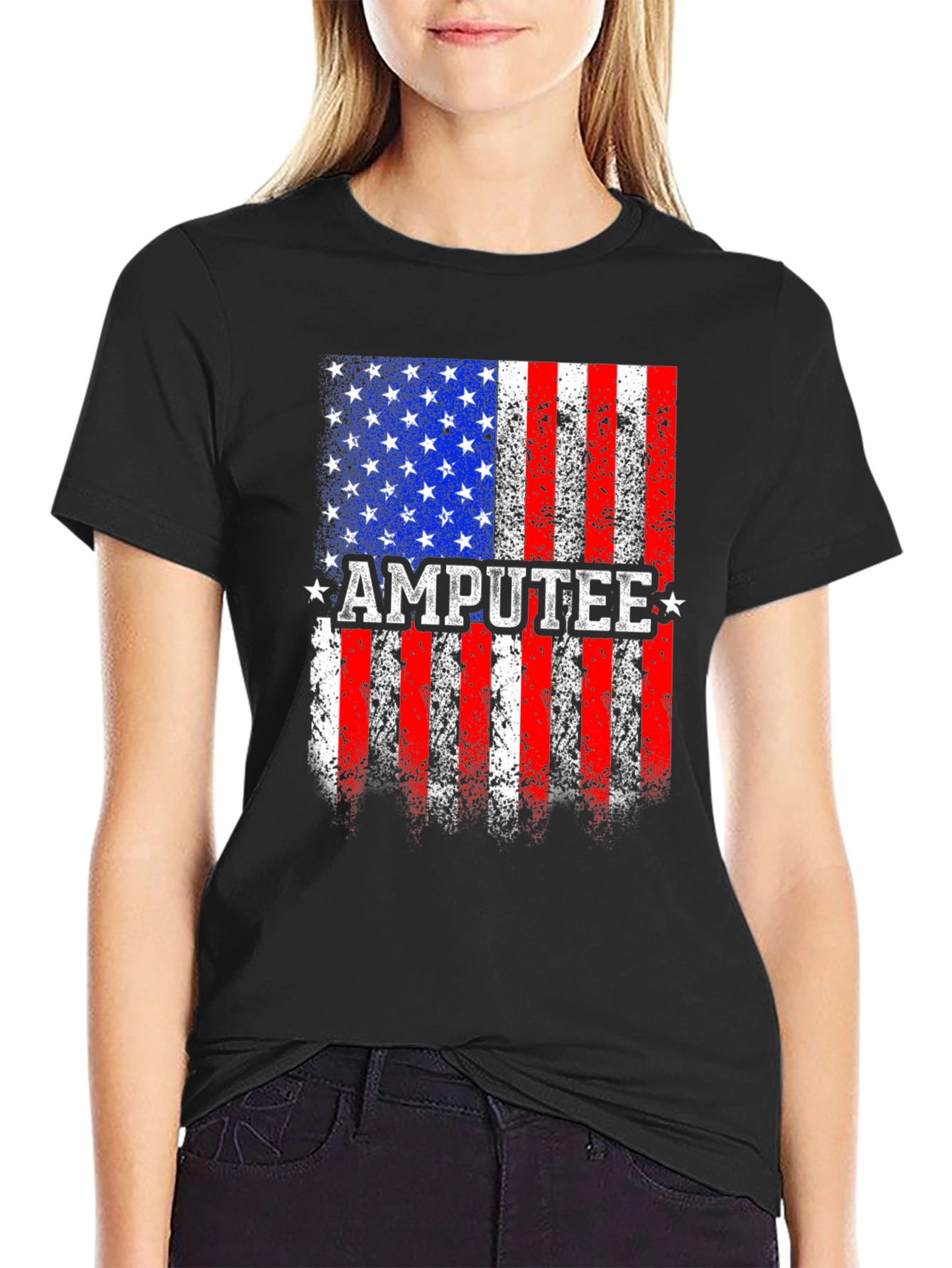 Amputee American Flag T-Shirt - Patriotic Pride Tee