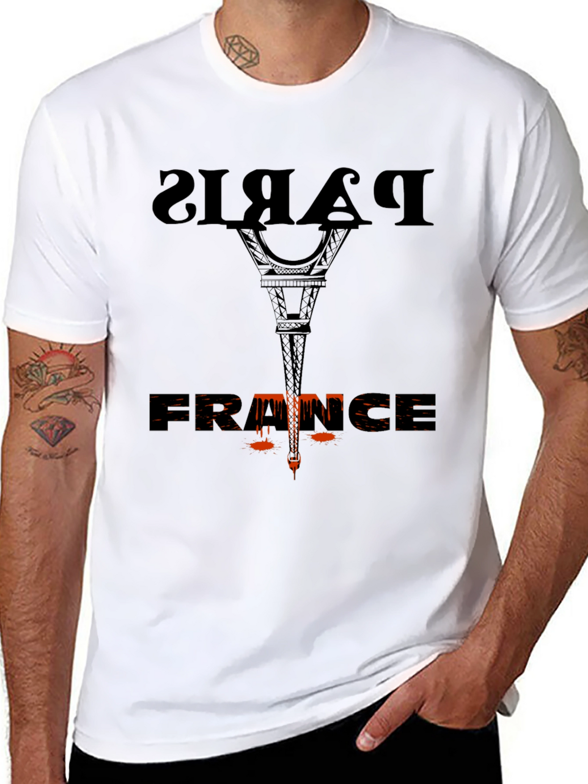 Paris France Graphic Tee - Stylish Black T-Shirt