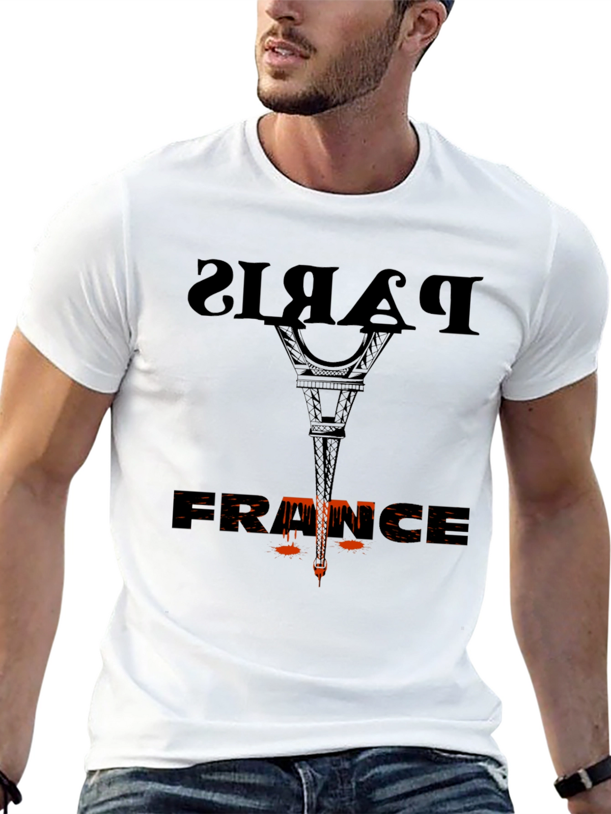 Paris France Graphic Tee - Stylish Black T-Shirt