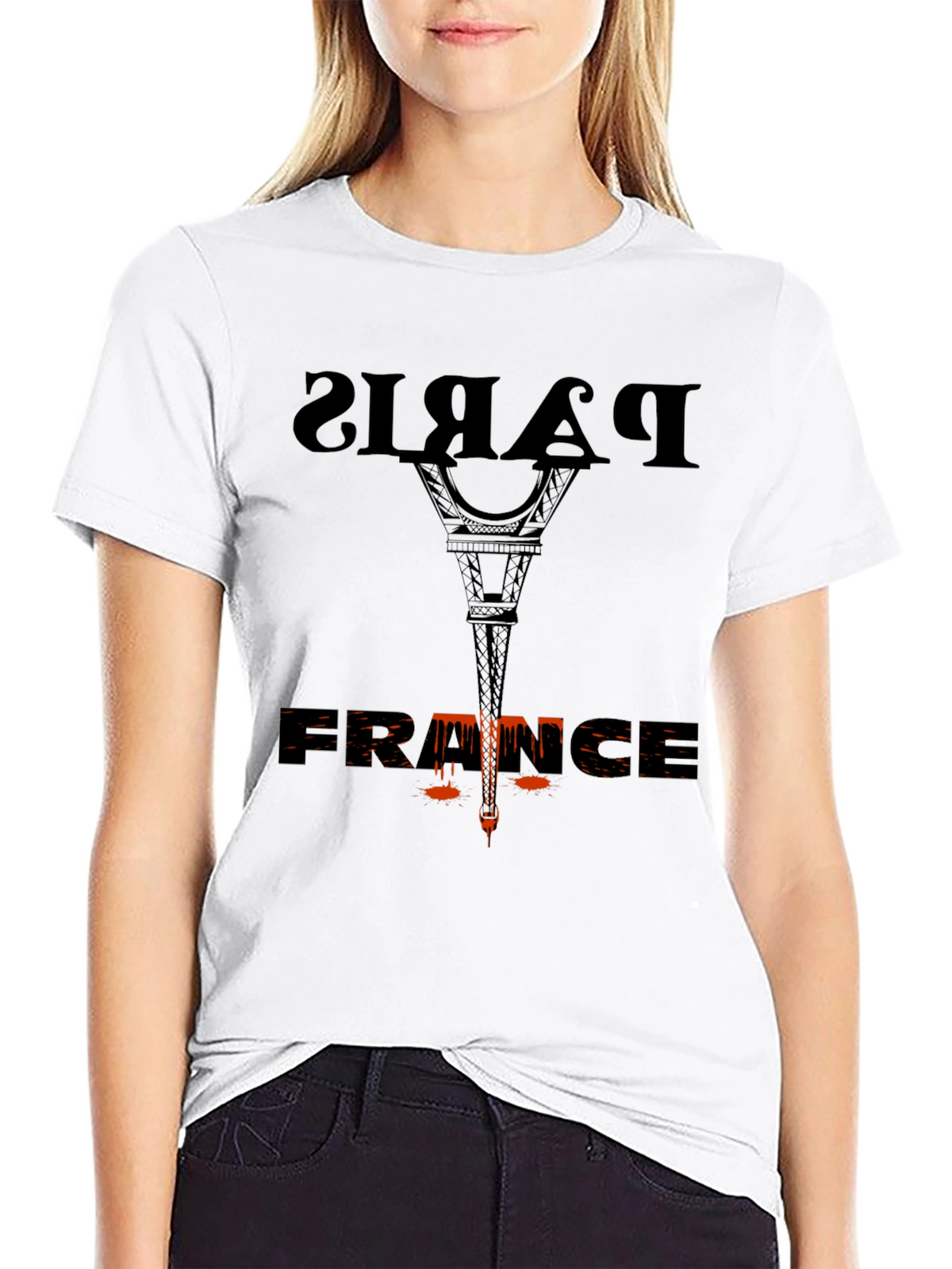 Paris France Graphic Tee - Stylish Black T-Shirt