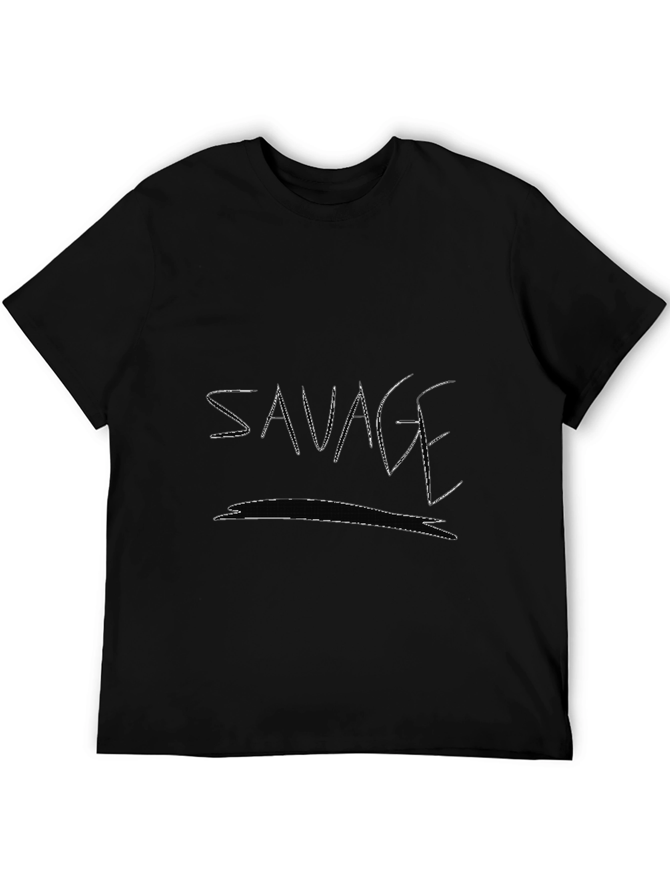 Savage Black T-Shirt - Edgy Graphic Tee