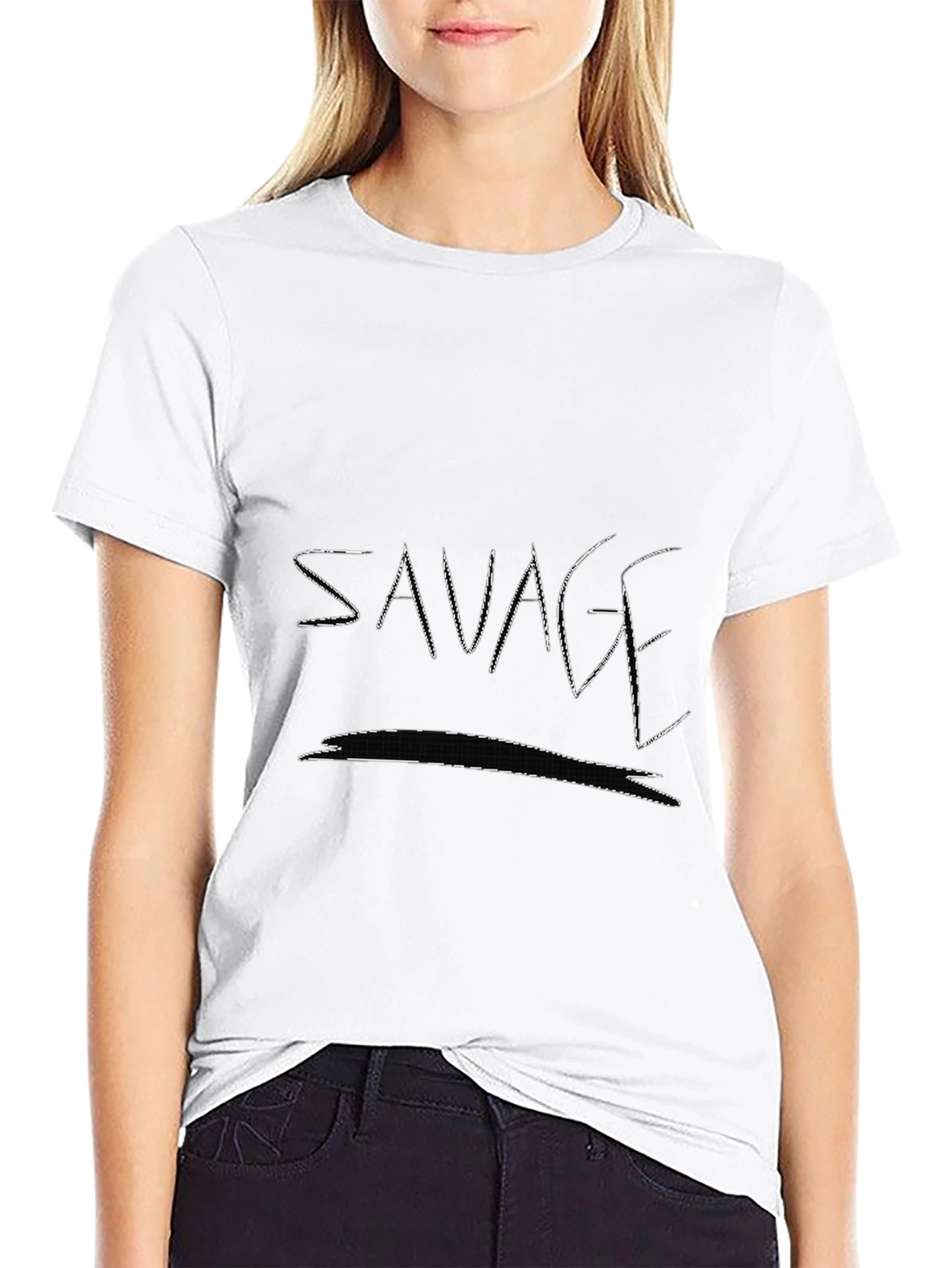 Savage Black T-Shirt - Edgy Graphic Tee