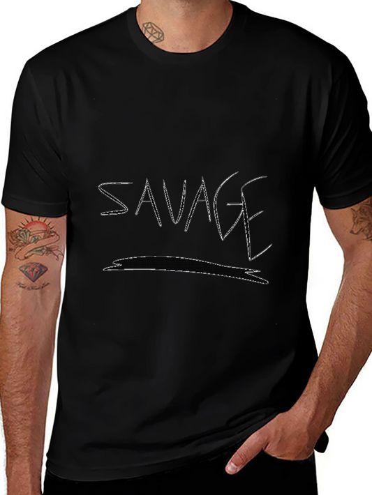 Savage Black T-Shirt - Edgy Graphic Tee
