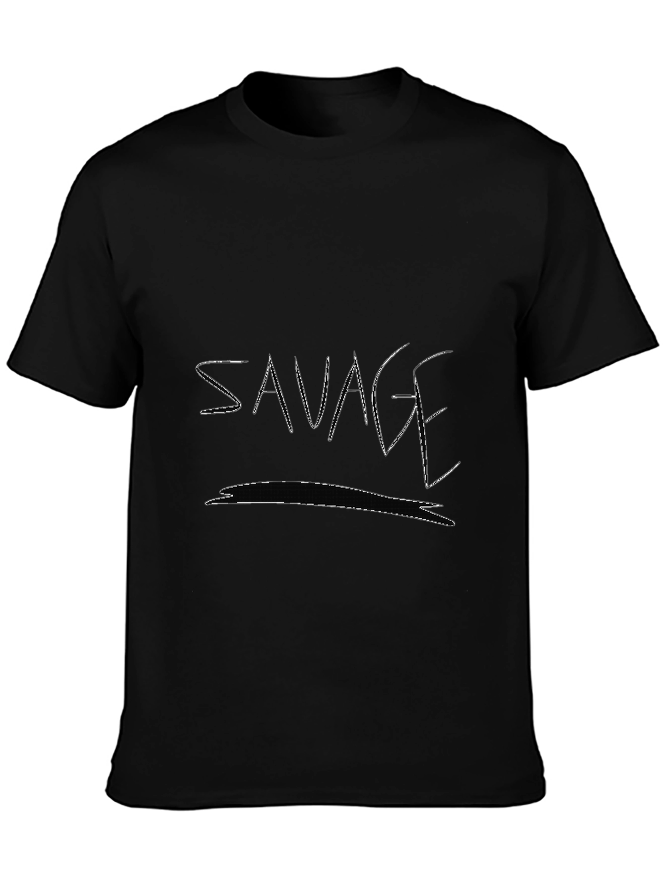 Savage Black T-Shirt - Edgy Graphic Tee