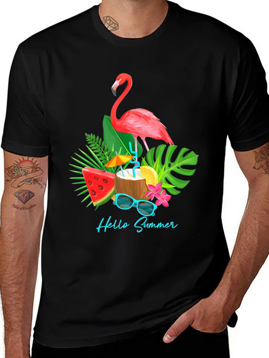 Summer Flamingo Graphic T-Shirt
