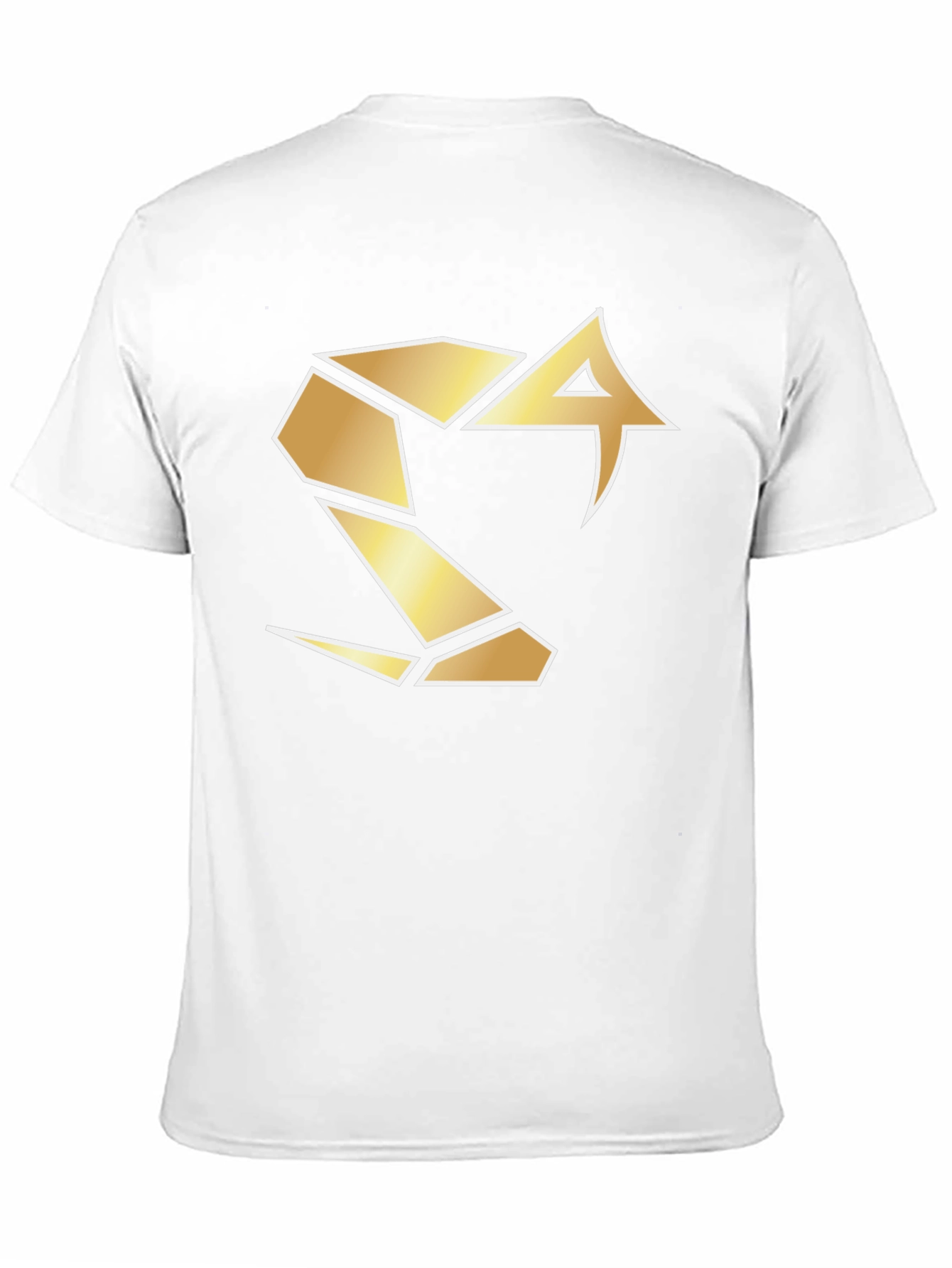 Bold Black Tee with Geometric Gold Logo