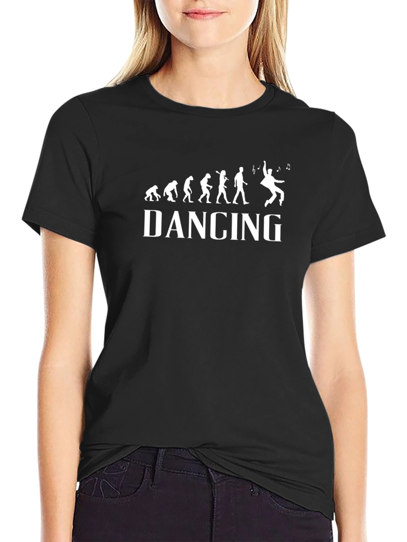 Dancing Evolution Graphic Tee - Black