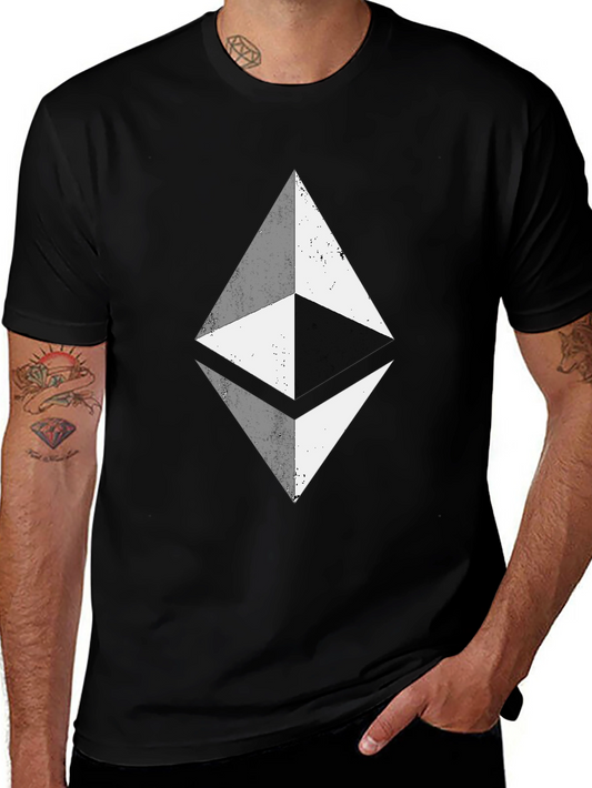 Ethereum Crypto Black T-Shirt - Diamond Logo