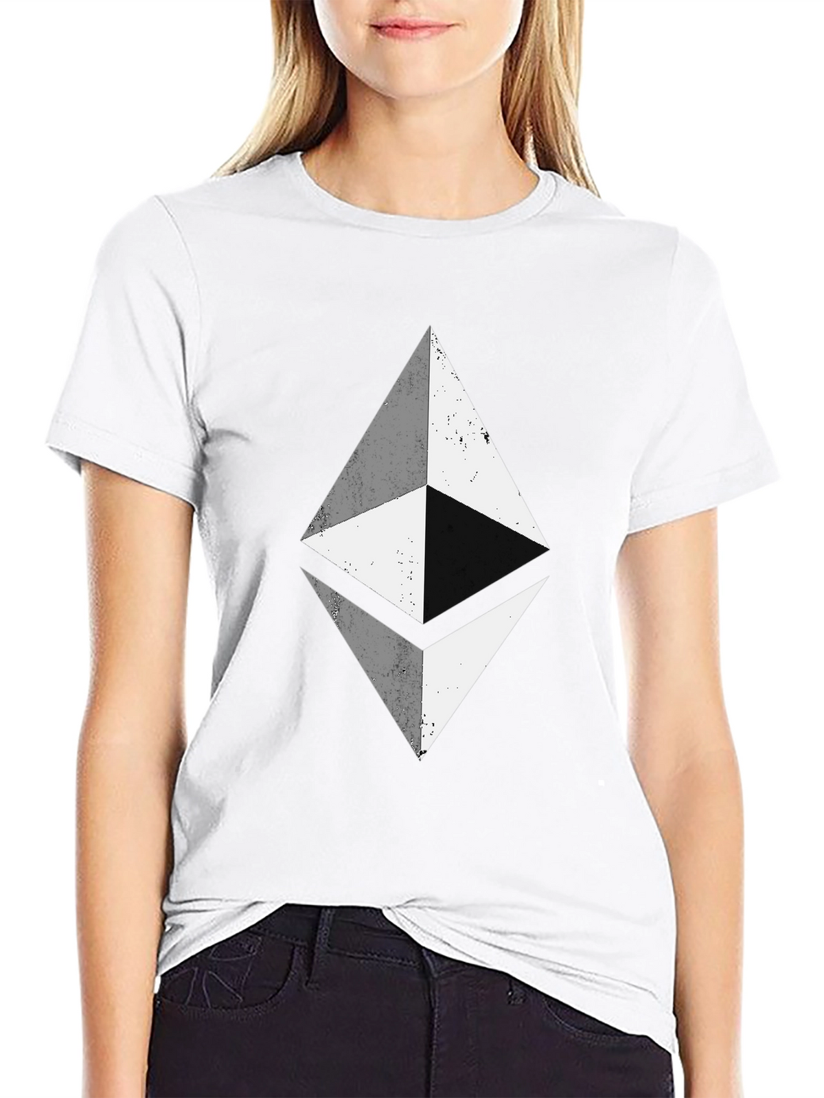 Ethereum Crypto Black T-Shirt - Diamond Logo