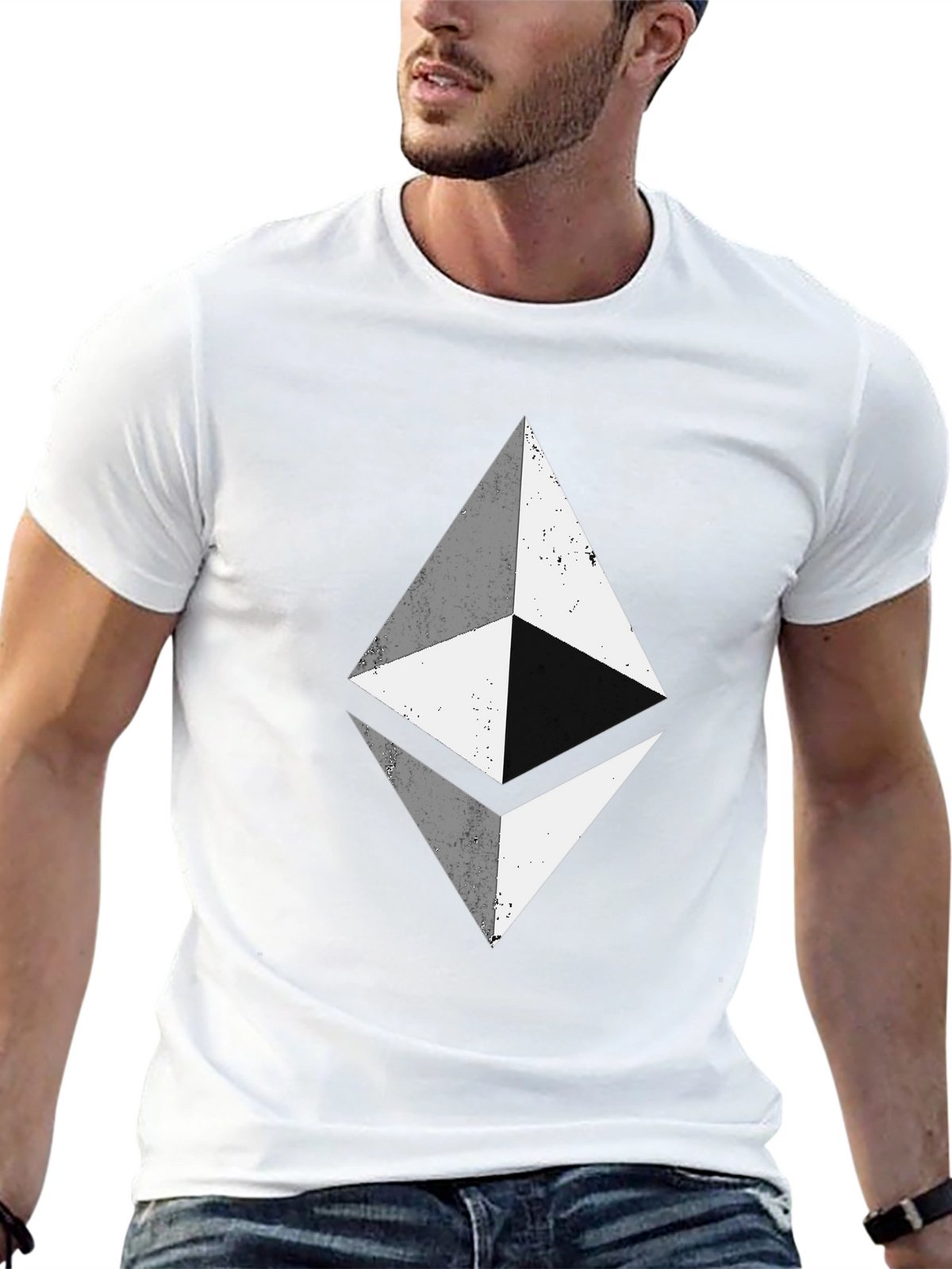 Ethereum Crypto Black T-Shirt - Diamond Logo