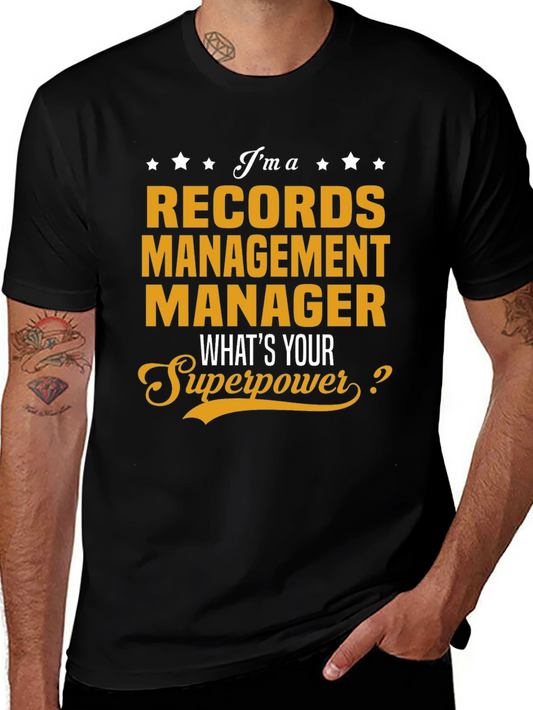 Records Management Manager Superpower T-Shirt