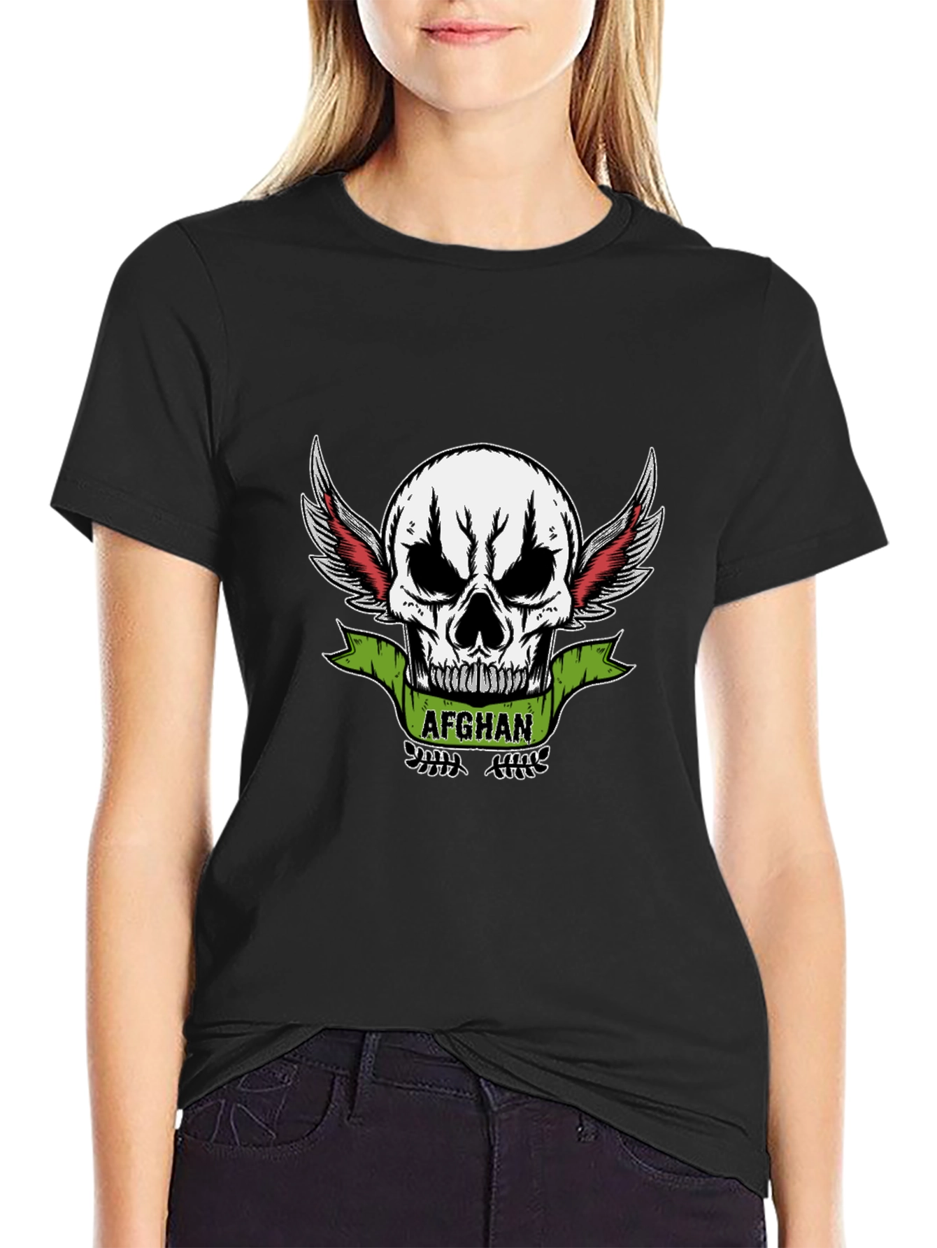 Afghan Skull Winged T-Shirt