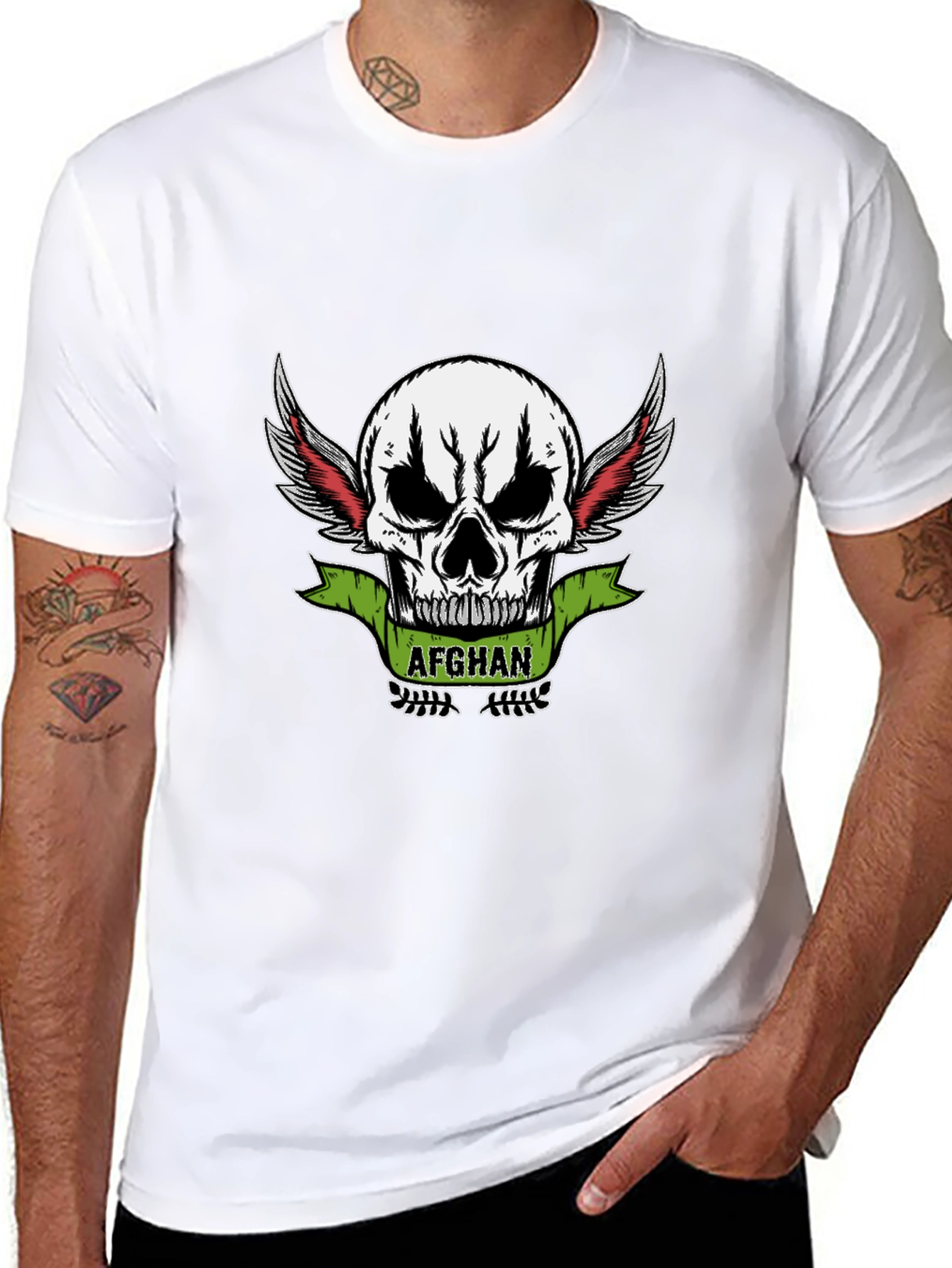 Afghan Skull Winged T-Shirt