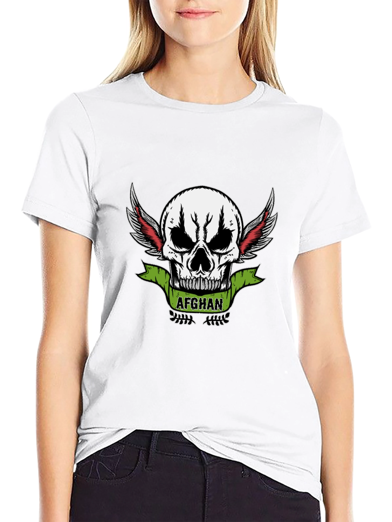 Afghan Skull Winged T-Shirt