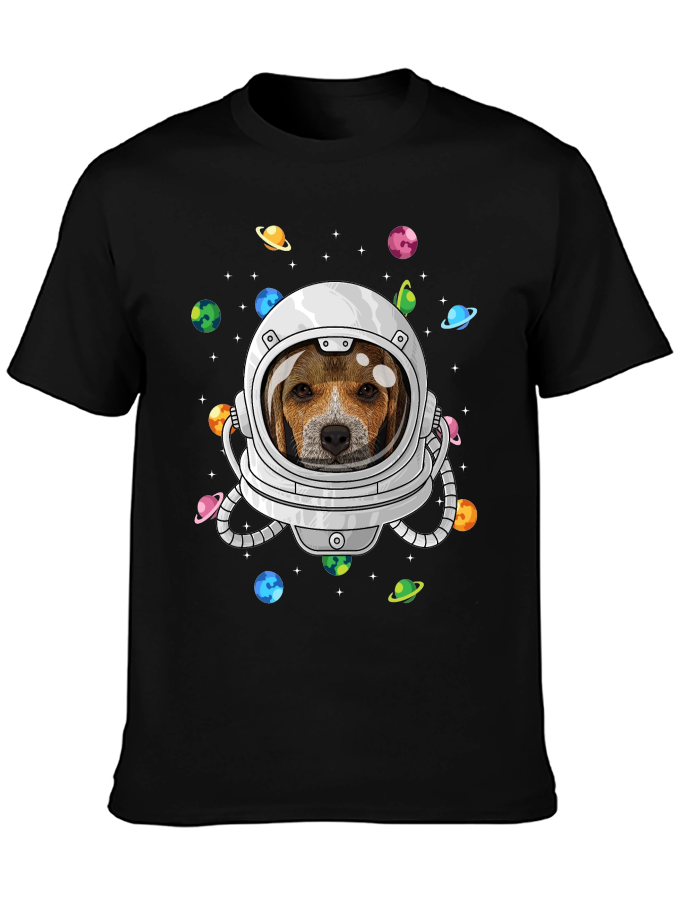 Astronaut Beagle Dog Graphic T-Shirt