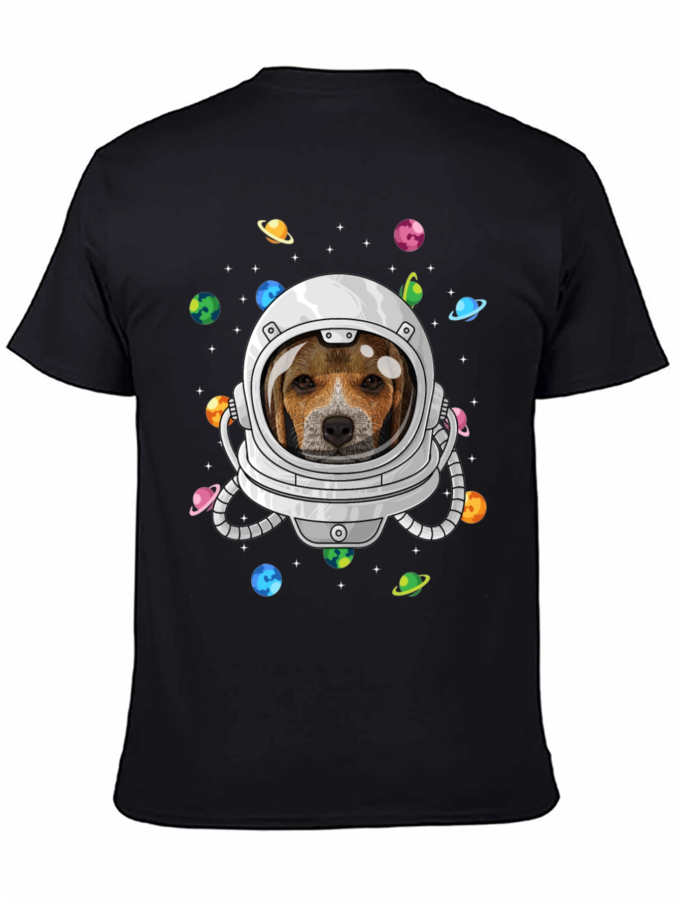Astronaut Beagle Dog Graphic T-Shirt